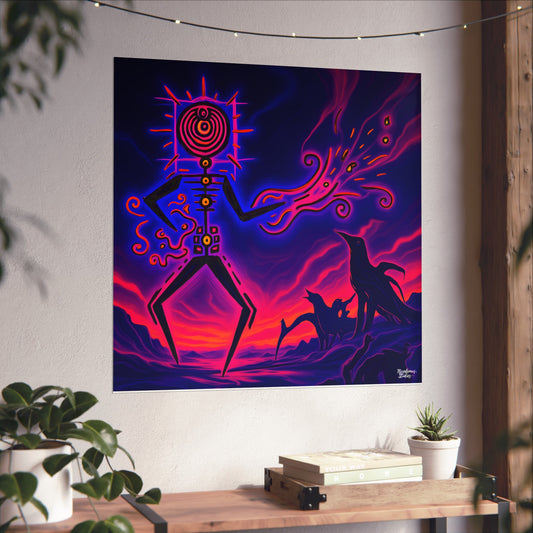 Fine Art Matte Poster Print | "Plasmaglyph" by Nicodemus Studios-30″ x 30″-Matte-Nicodemus Studios