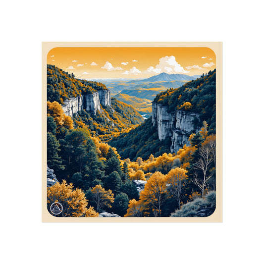Fine Art Poster Print | "Golden Ocean" by Nicodemus Studios-16″ x 16″-Matte-Nicodemus Studios