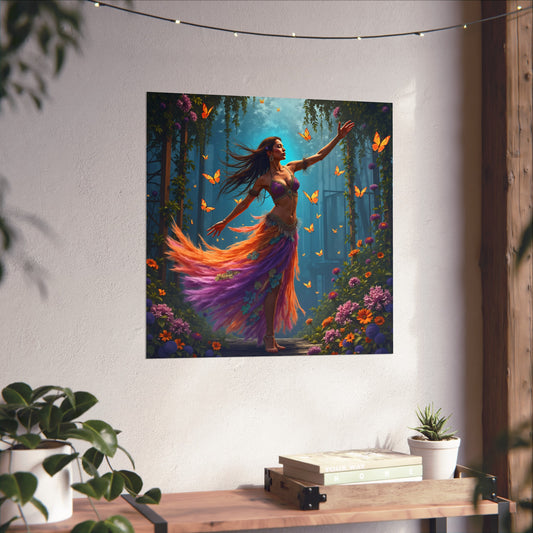 Fine Art Poster Print Wall Decor | "Bohemian Dancer 01" by Nicodemus Studios-24″ x 24″-Matte-Nicodemus Studios