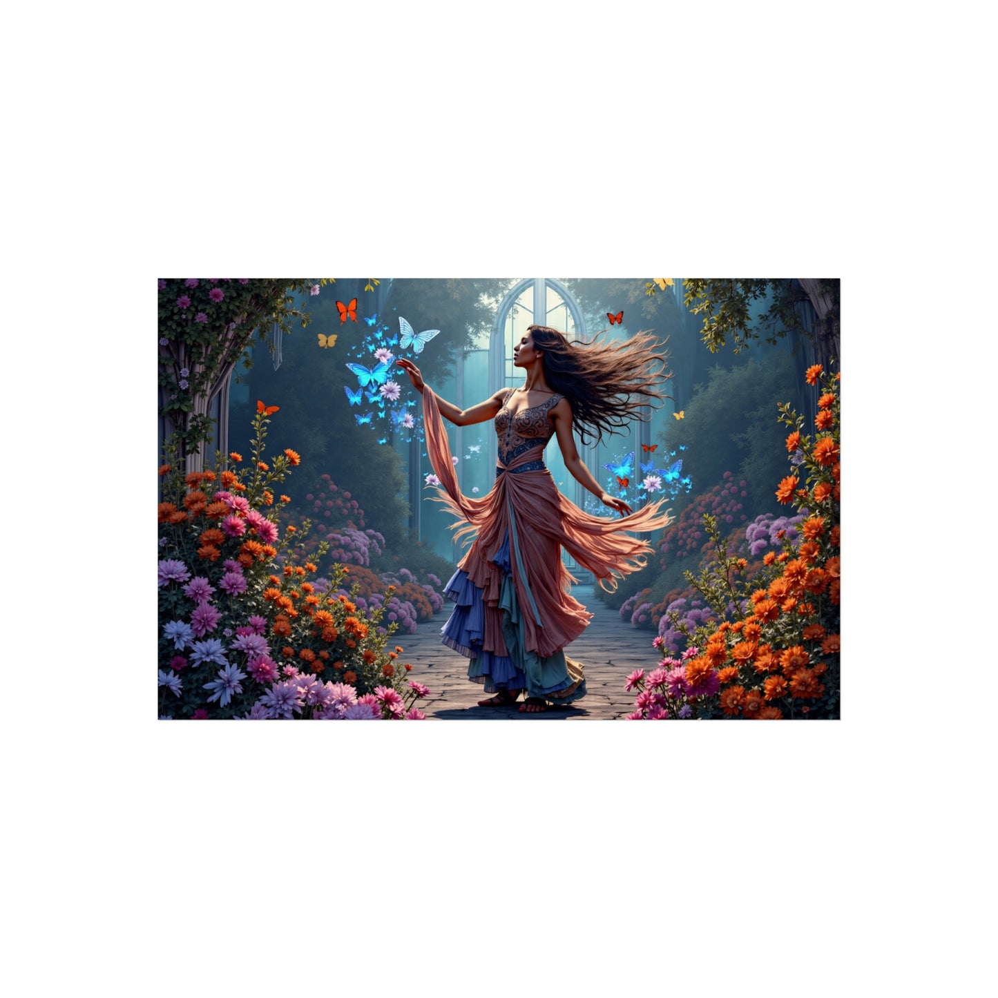 Fine Art Poster Print Wall Decor | "Bohemian Dancer 02" by Nicodemus Studios-17″ x 11″ (Horizontal)-Matte-Nicodemus Studios