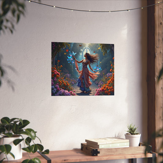 Fine Art Poster Print Wall Decor | "Bohemian Dancer 02" by Nicodemus Studios-20" x 16" (Horizontal)-Matte-Nicodemus Studios