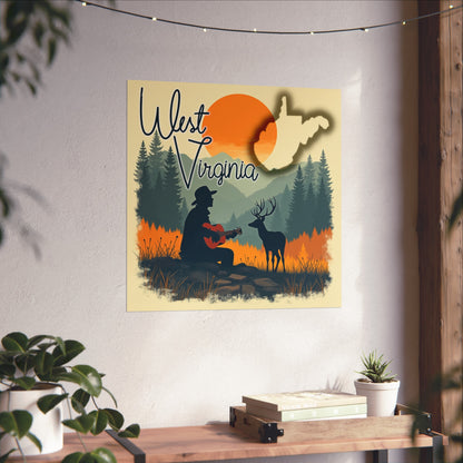 Fine Art Poster | "West Virginia Mountain Melody" by Nicodemus Studios-24″ x 24″-Matte-Nicodemus Studios