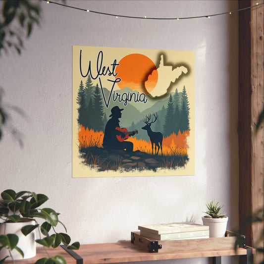 Fine Art Poster | "West Virginia Mountain Melody" by Nicodemus Studios-24″ x 24″-Matte-Nicodemus Studios