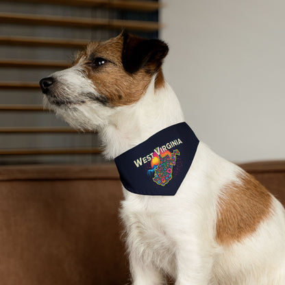 Floral WV Clip-on Dog Bandana Pets