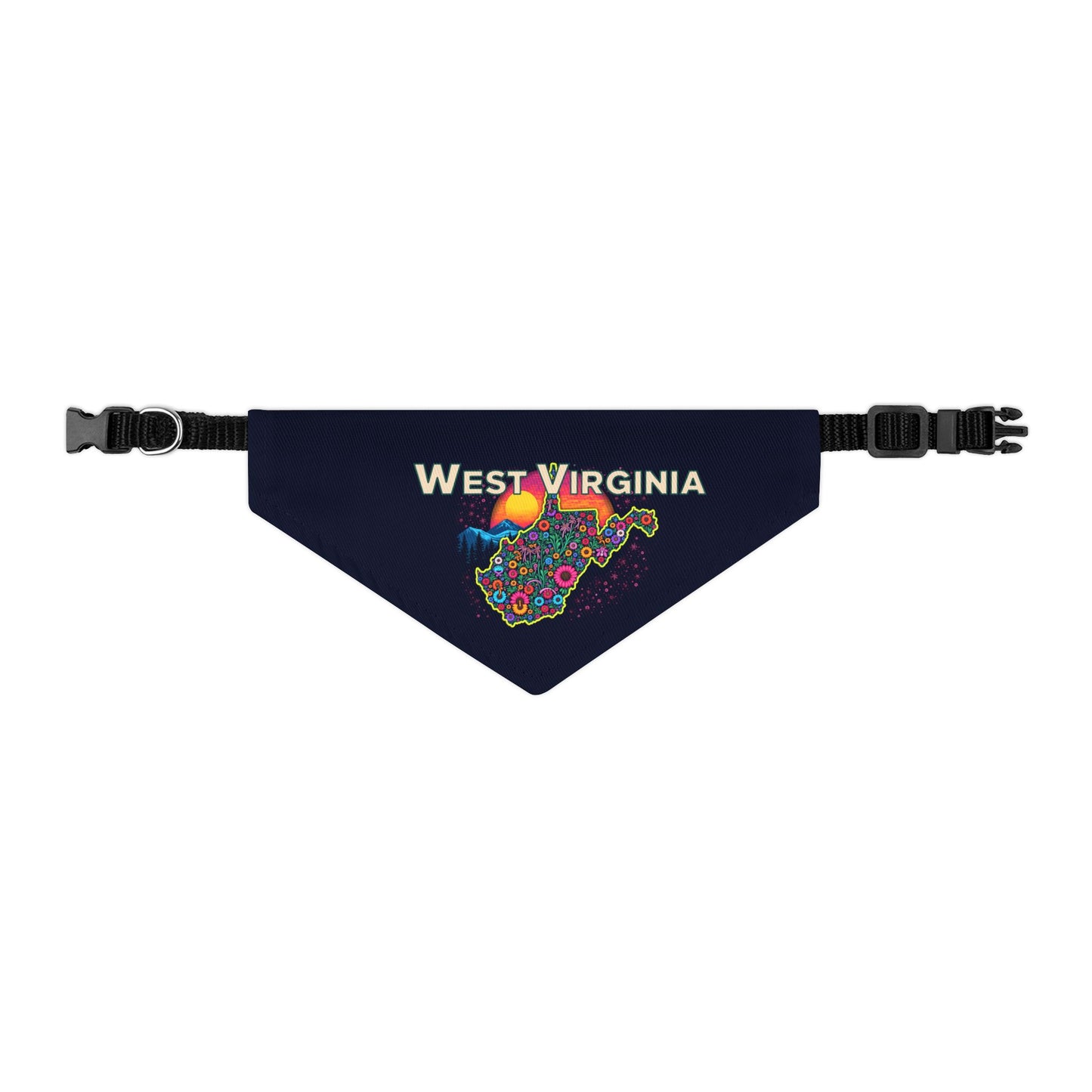Floral WV Clip-on Dog Bandana S Pets
