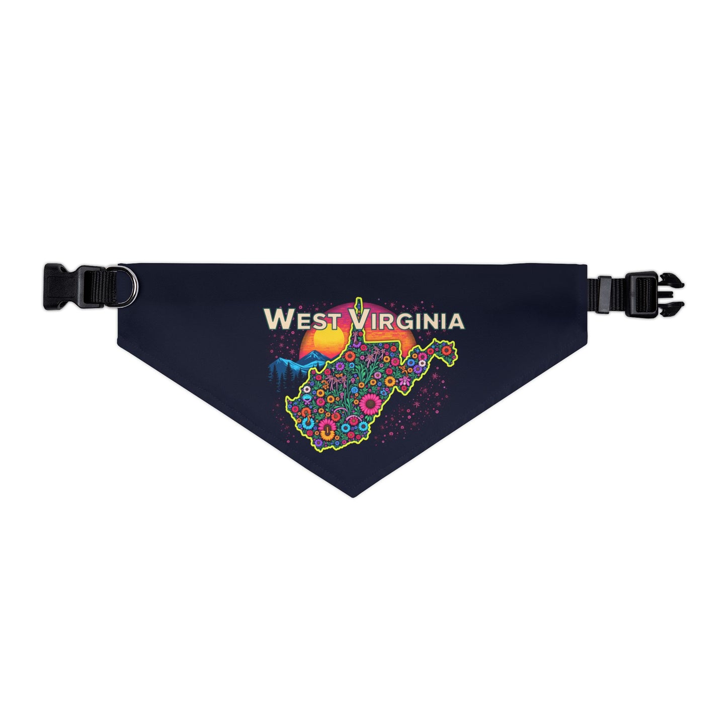 Floral WV Clip-on Dog Bandana XL Pets