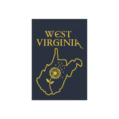 Garden Banner | Navy & Yellow West Virginia Dandelion-Nicodemus Studios