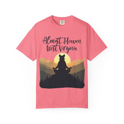Garment-Dyed T-Shirt | "Almost Heaven Lotus Racoon" [Alt pattern]-Nicodemus Studios