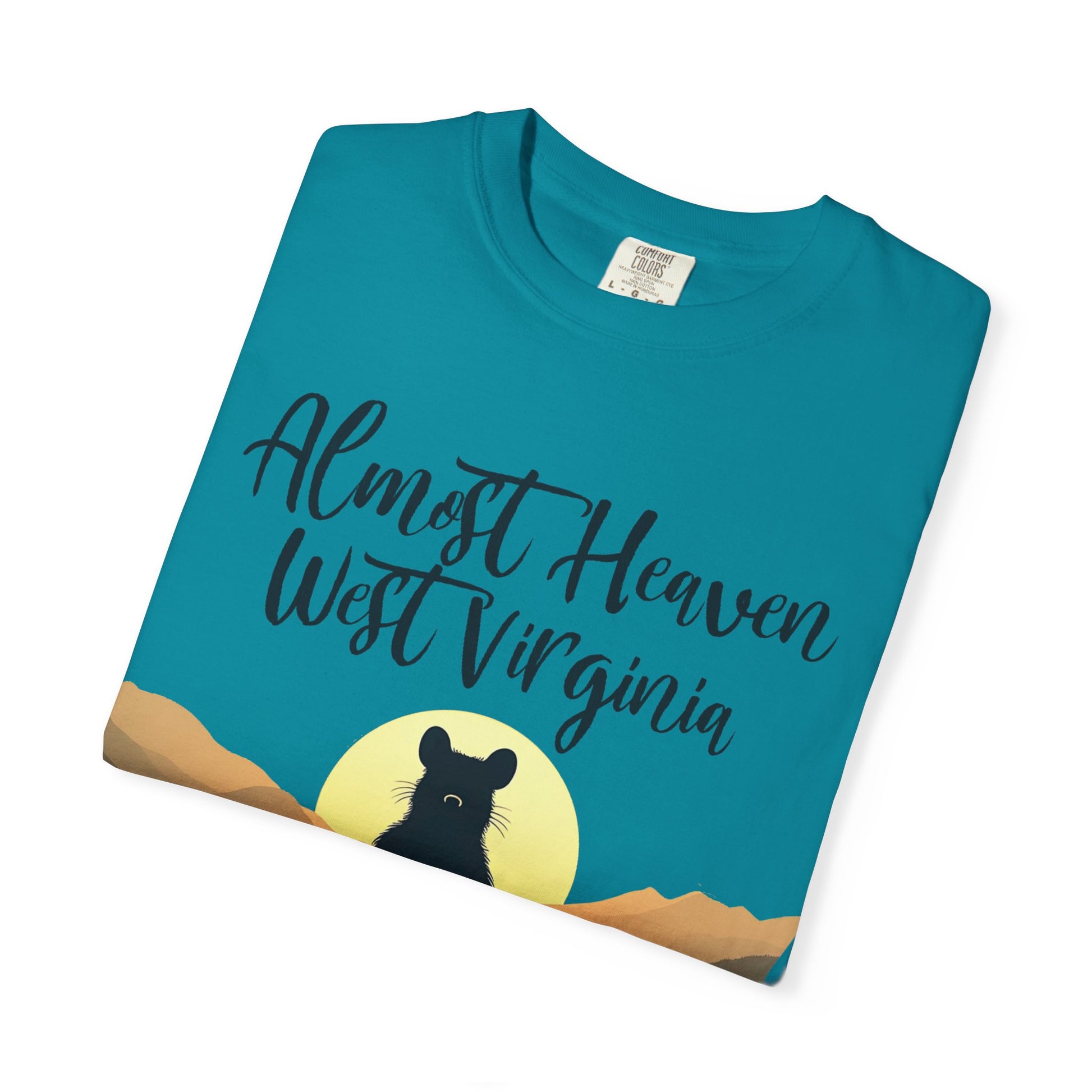 Garment-Dyed T-Shirt | "Almost Heaven Lotus Racoon" [Alt pattern]-Nicodemus Studios