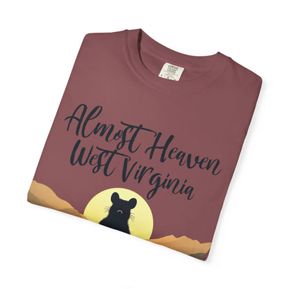 Garment-Dyed T-Shirt | "Almost Heaven Lotus Racoon" [Alt pattern]-Nicodemus Studios