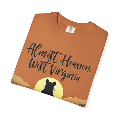 Garment-Dyed T-Shirt | "Almost Heaven Lotus Racoon" [Alt pattern]-Nicodemus Studios