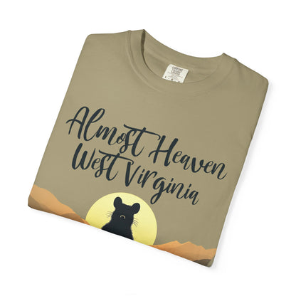 Garment-Dyed T-Shirt | "Almost Heaven Lotus Racoon" [Alt pattern]-Nicodemus Studios