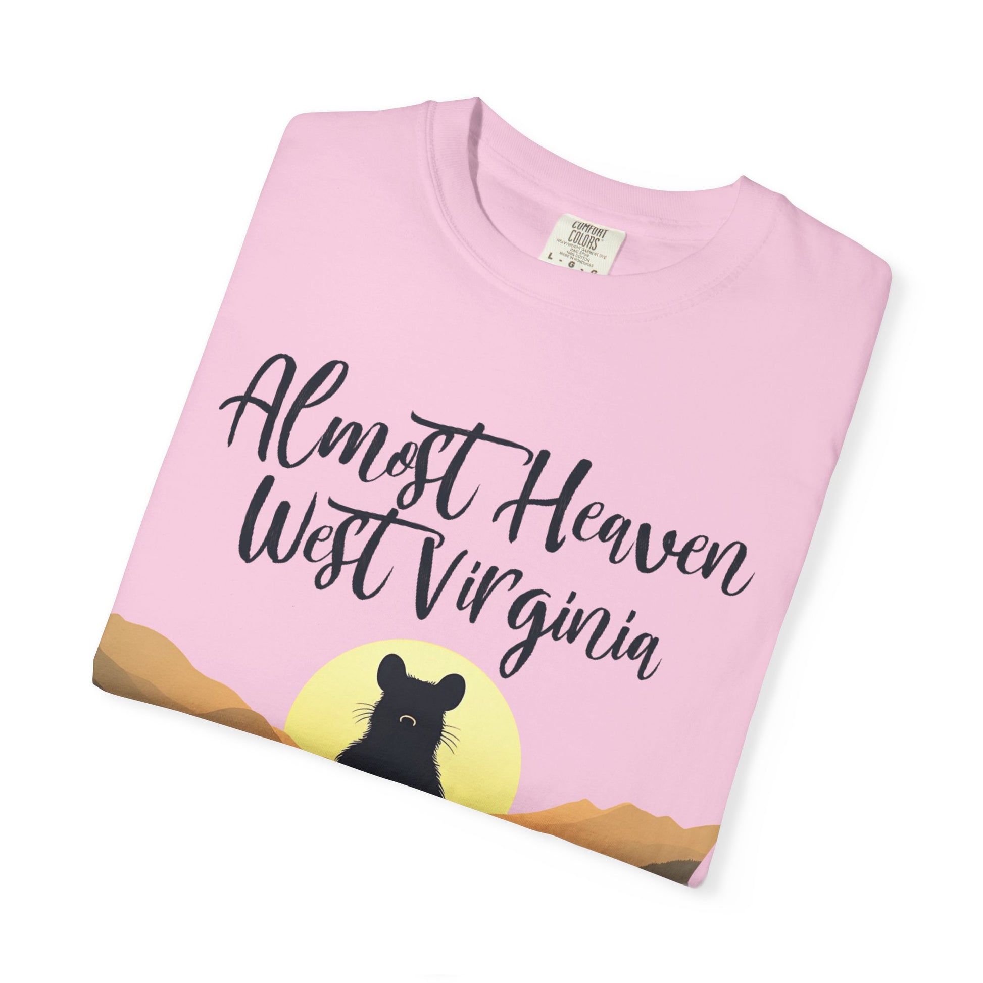Garment-Dyed T-Shirt | "Almost Heaven Lotus Racoon" [Alt pattern]-Nicodemus Studios