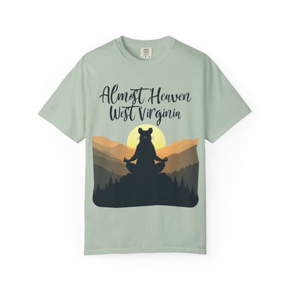 Garment-Dyed T-Shirt | "Almost Heaven Lotus Racoon" [Alt pattern]-Bay-S-Nicodemus Studios