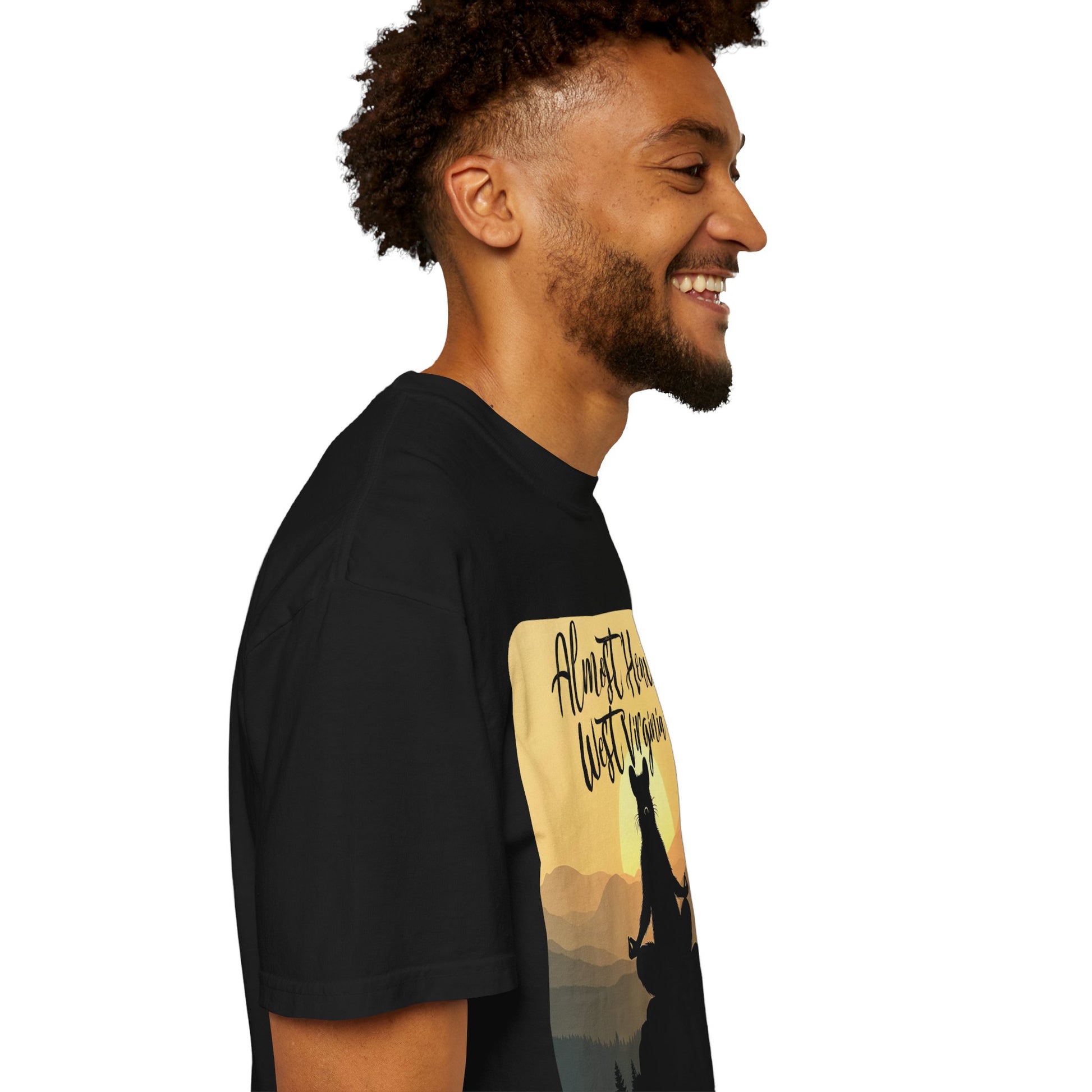 Garment-Dyed T-Shirt | "Almost Heaven Lotus Racoon"-Nicodemus Studios