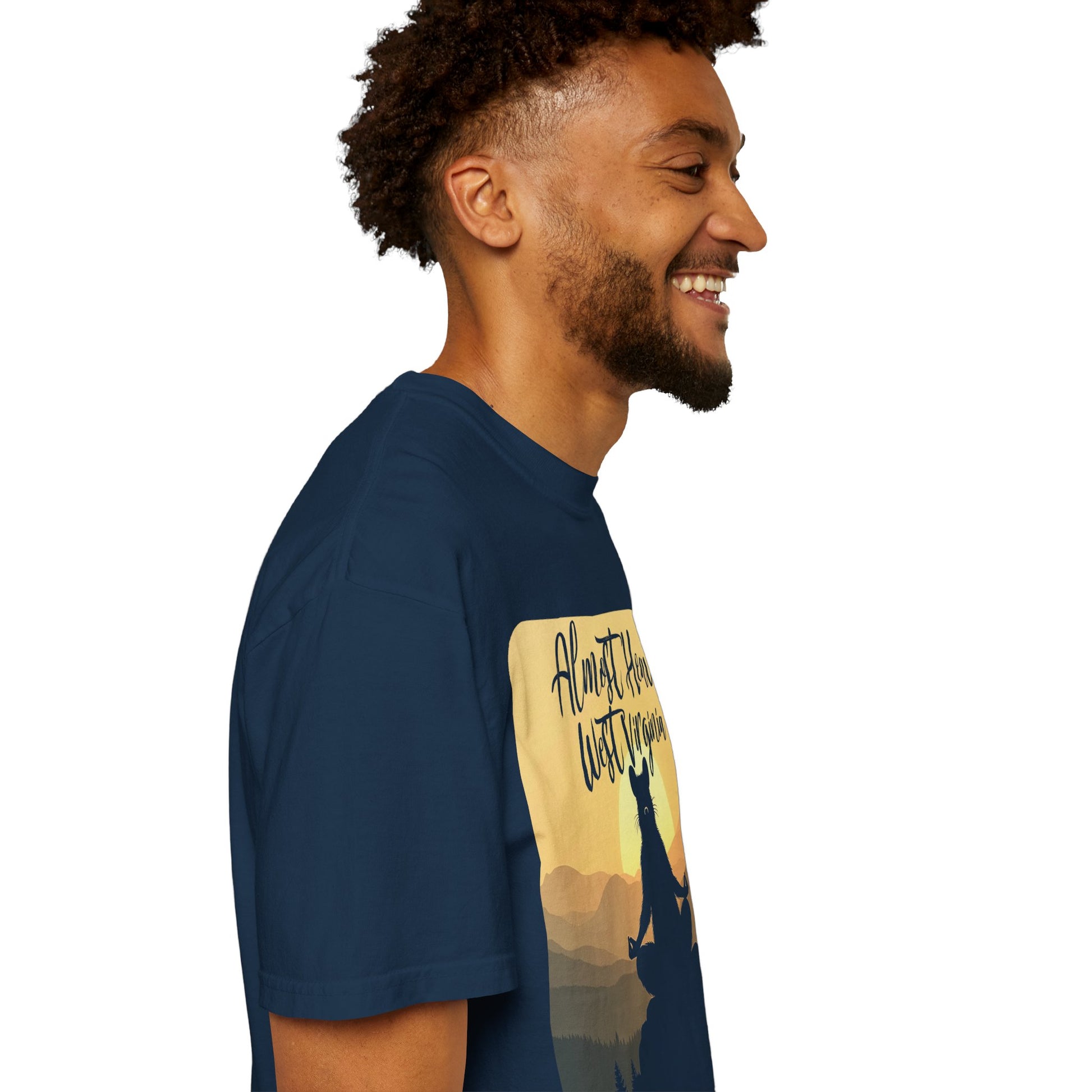 Garment-Dyed T-Shirt | "Almost Heaven Lotus Racoon"-Nicodemus Studios