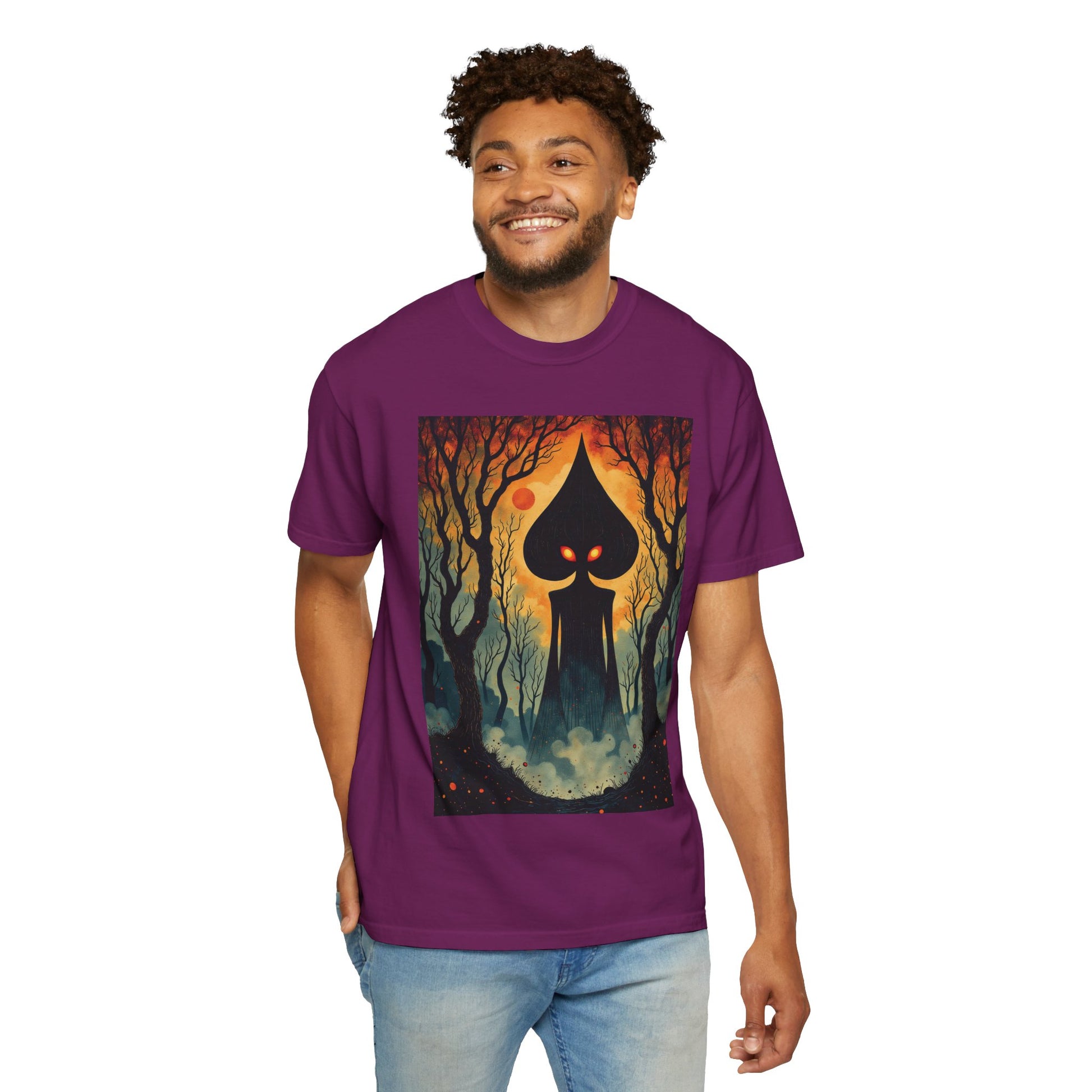Garment-Dyed T-Shirt | Braxie The Flatwoods Monster-Nicodemus Studios