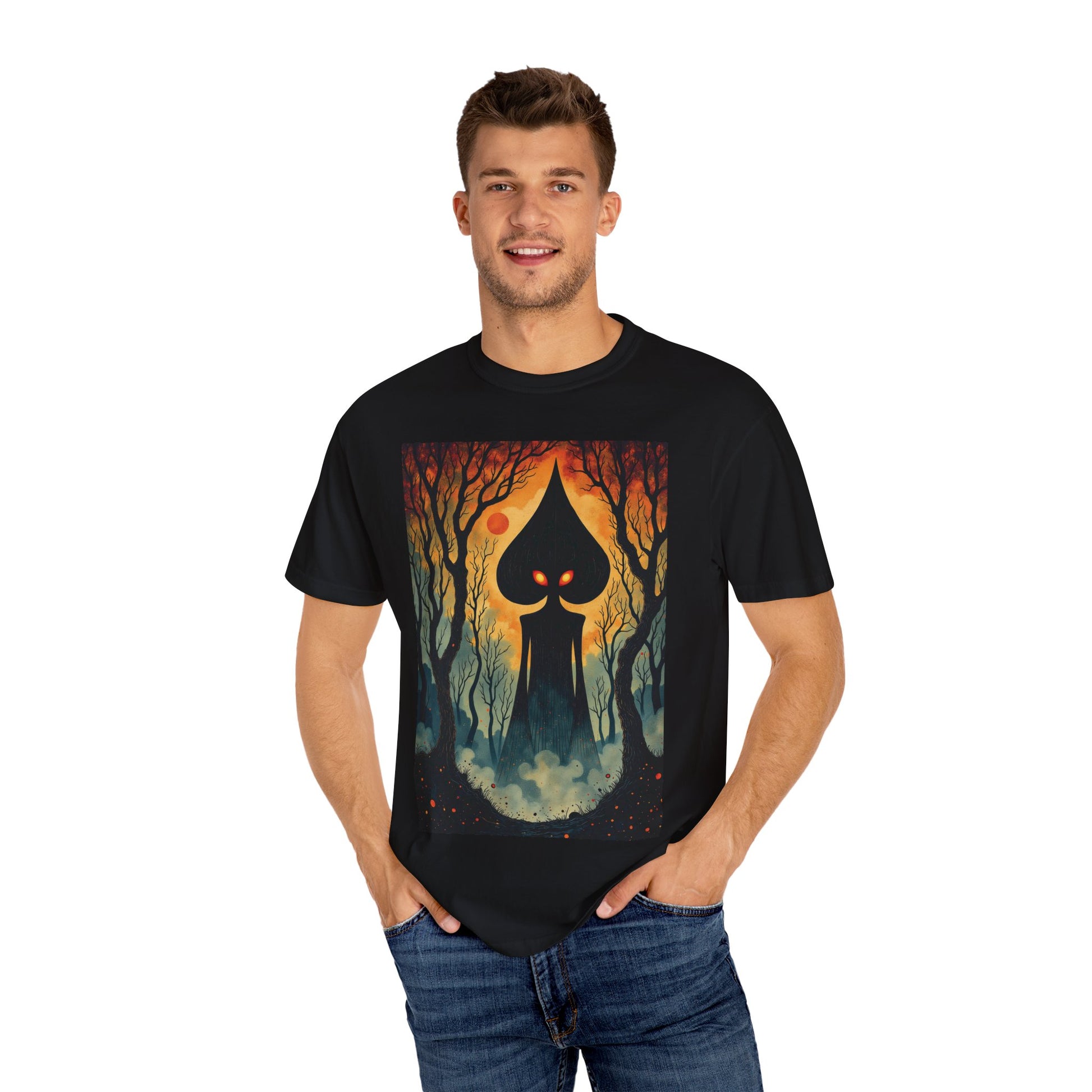Garment-Dyed T-Shirt | Braxie The Flatwoods Monster-Nicodemus Studios
