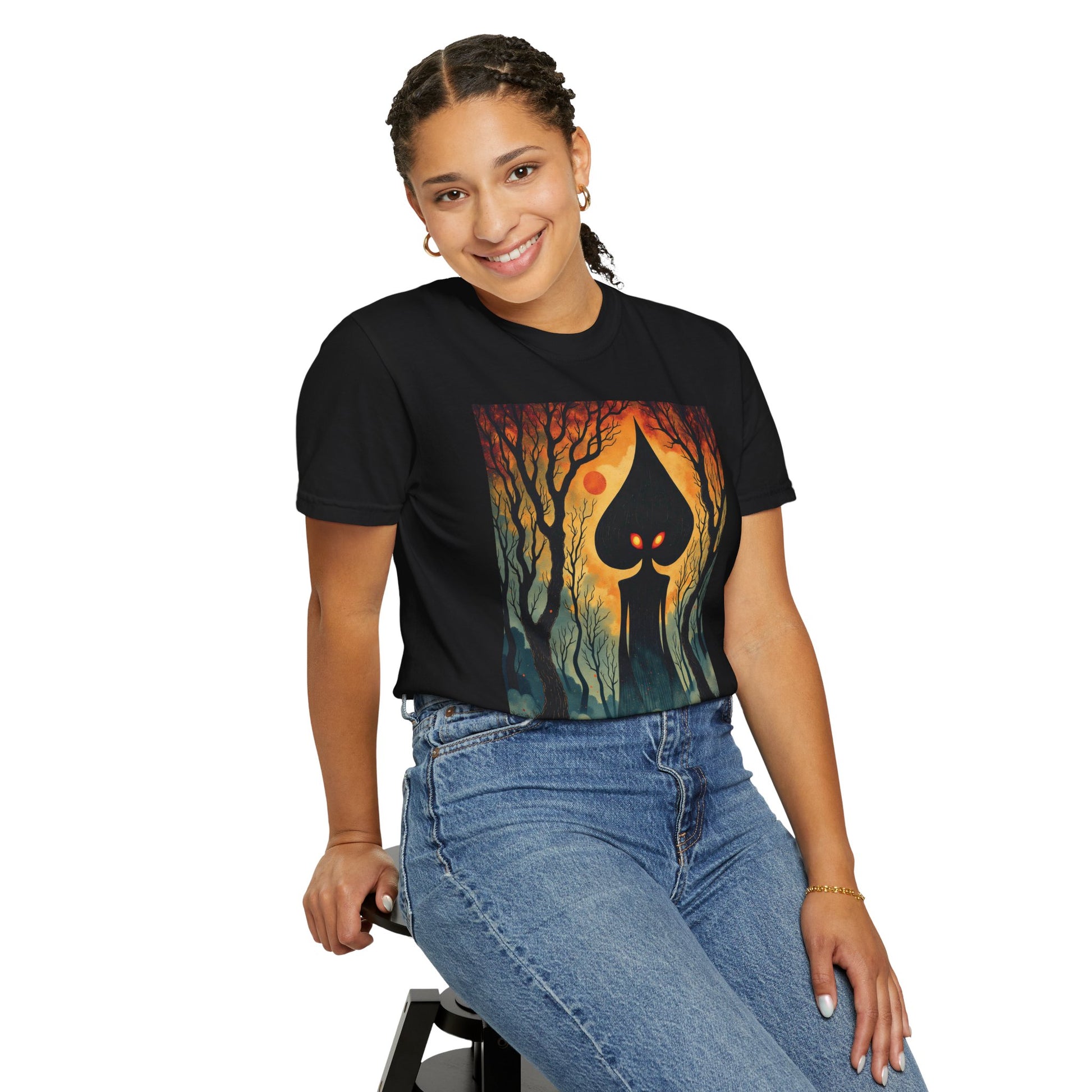 Garment-Dyed T-Shirt | Braxie The Flatwoods Monster-Nicodemus Studios