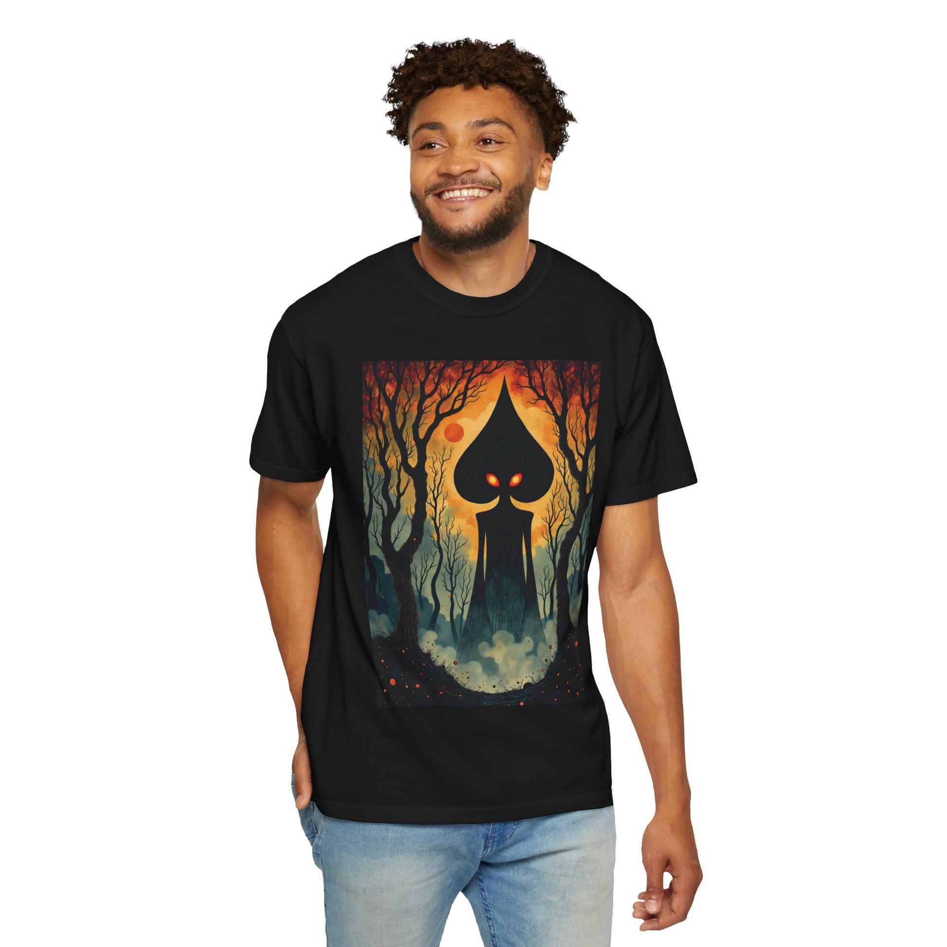 Garment-Dyed T-Shirt | Braxie The Flatwoods Monster-Nicodemus Studios