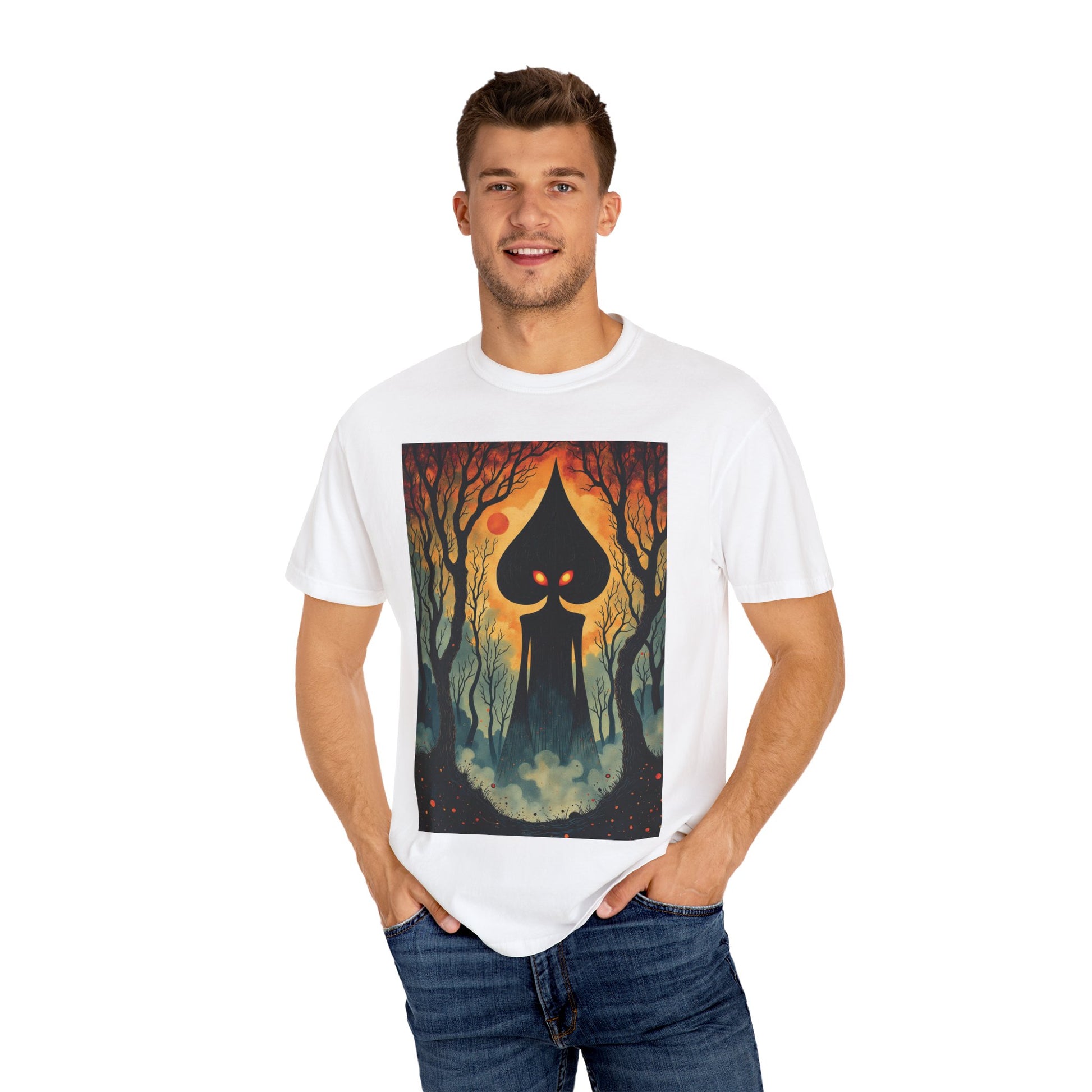 Garment-Dyed T-Shirt | Braxie The Flatwoods Monster-Nicodemus Studios