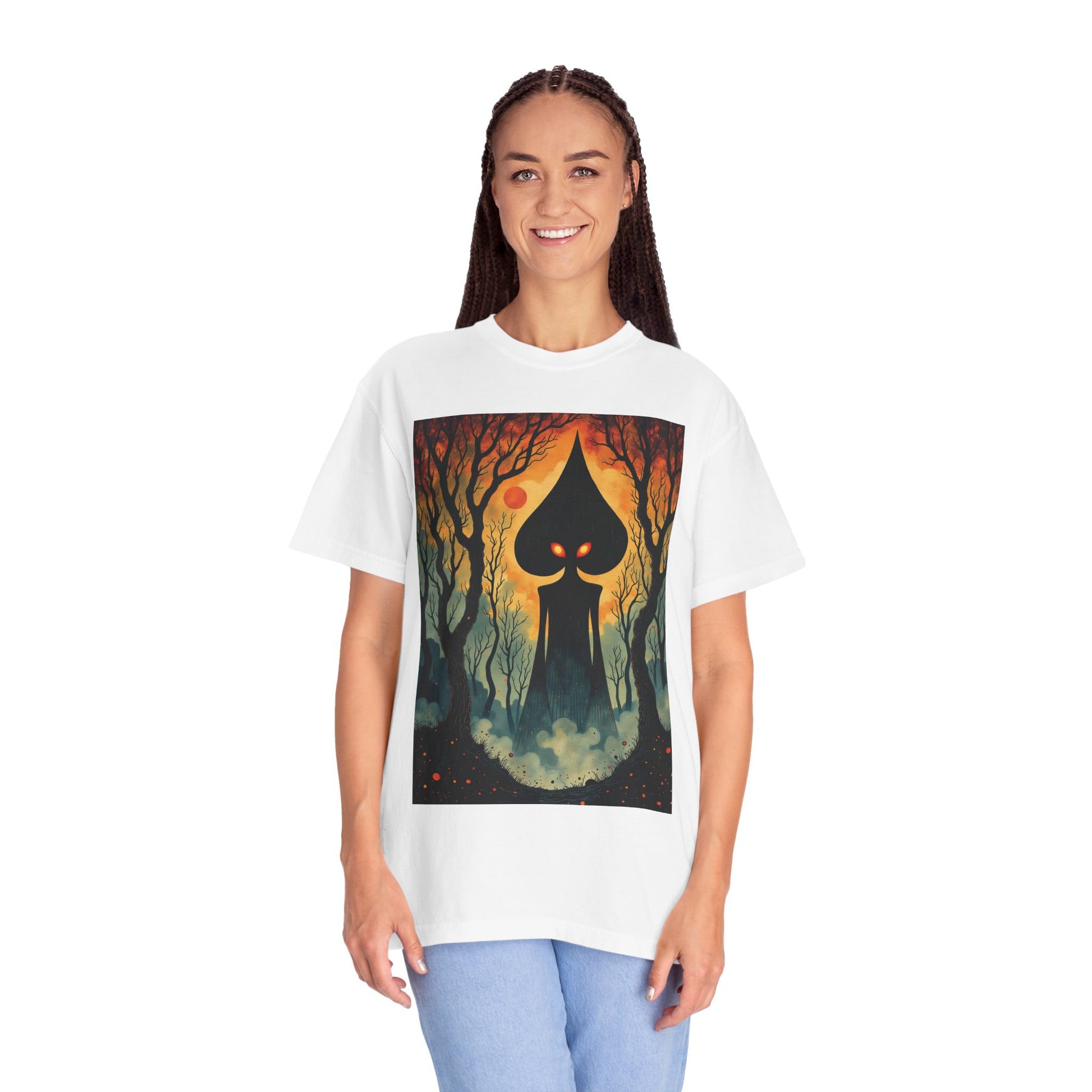 Garment-Dyed T-Shirt | Braxie The Flatwoods Monster-Nicodemus Studios