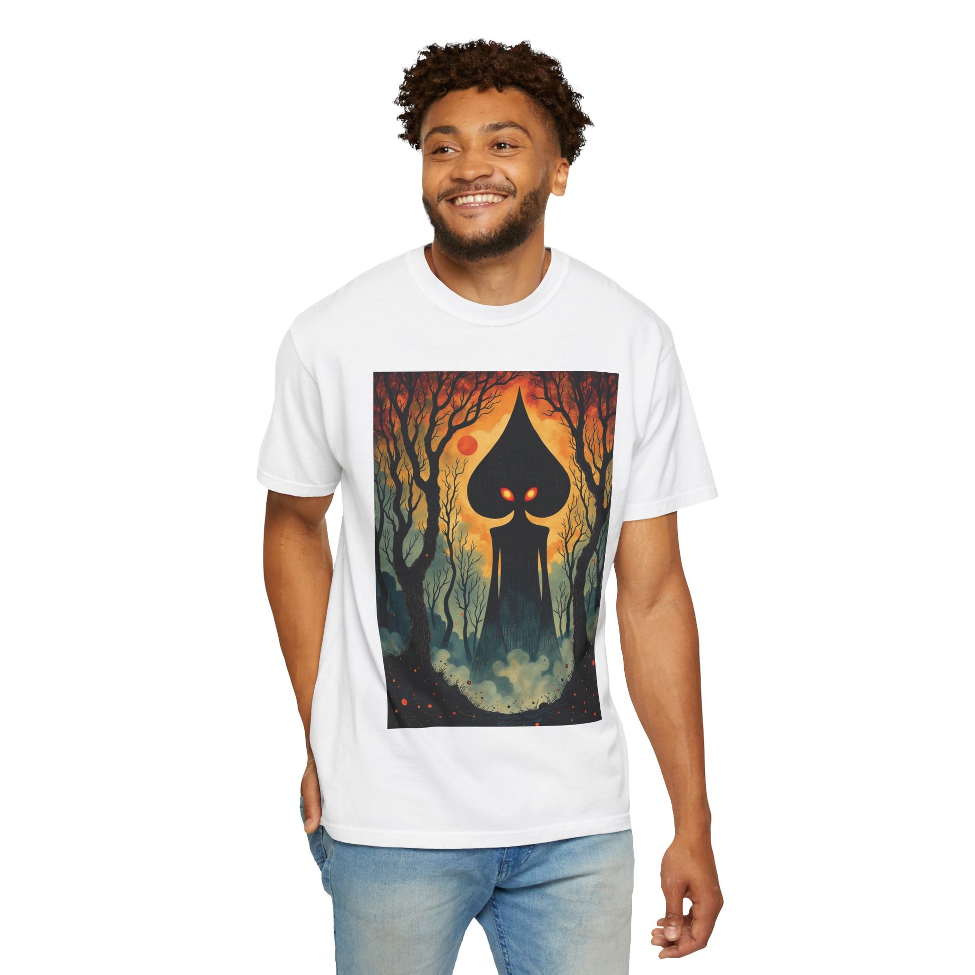 Garment-Dyed T-Shirt | Braxie The Flatwoods Monster-Nicodemus Studios