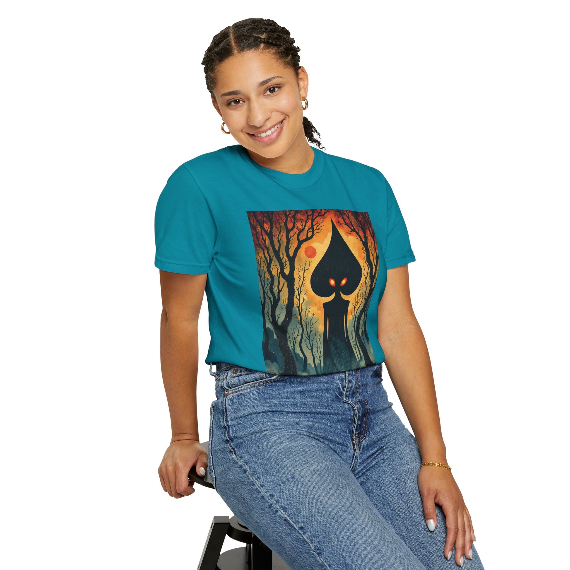 Garment-Dyed T-Shirt | Braxie The Flatwoods Monster-Nicodemus Studios