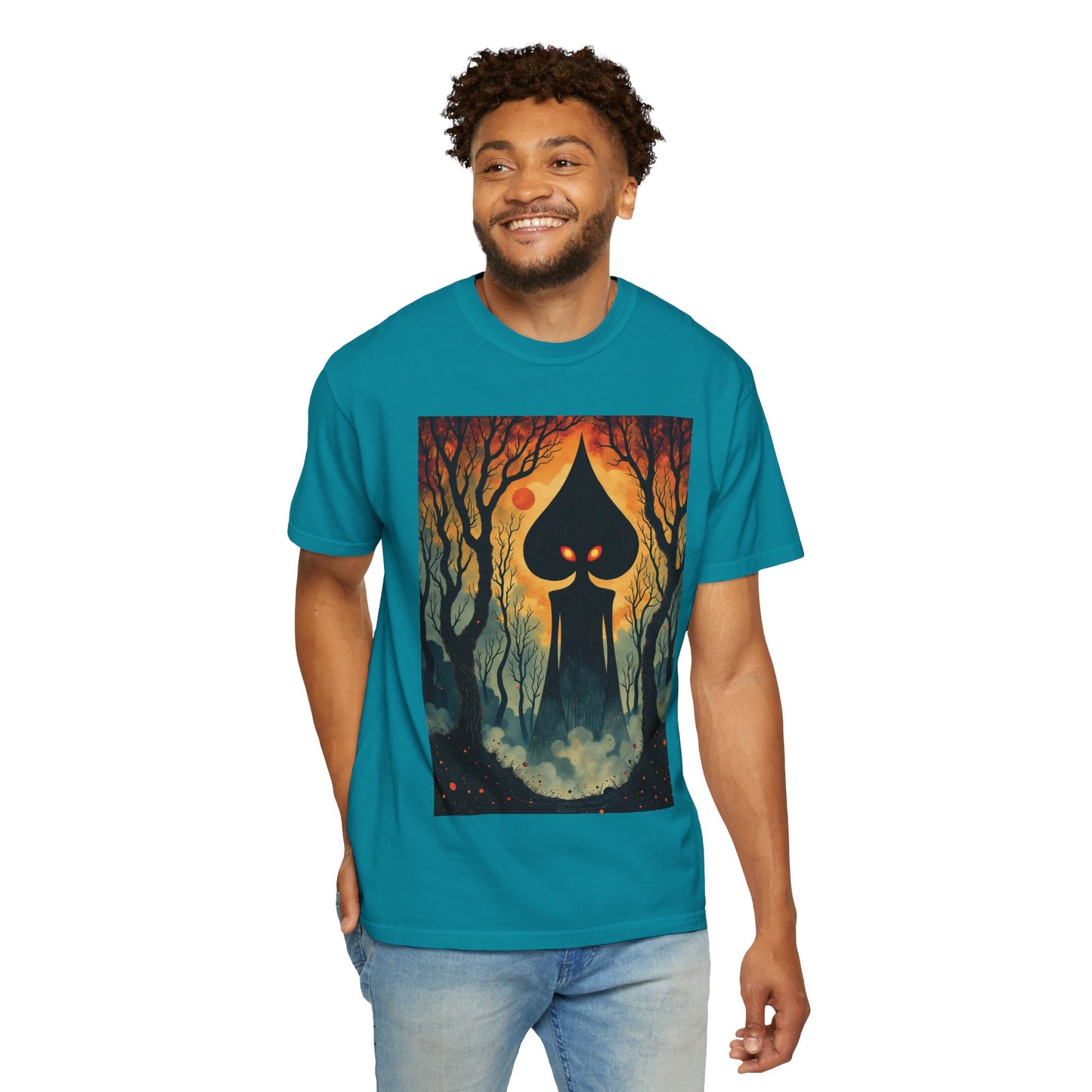 Garment-Dyed T-Shirt | Braxie The Flatwoods Monster-Nicodemus Studios