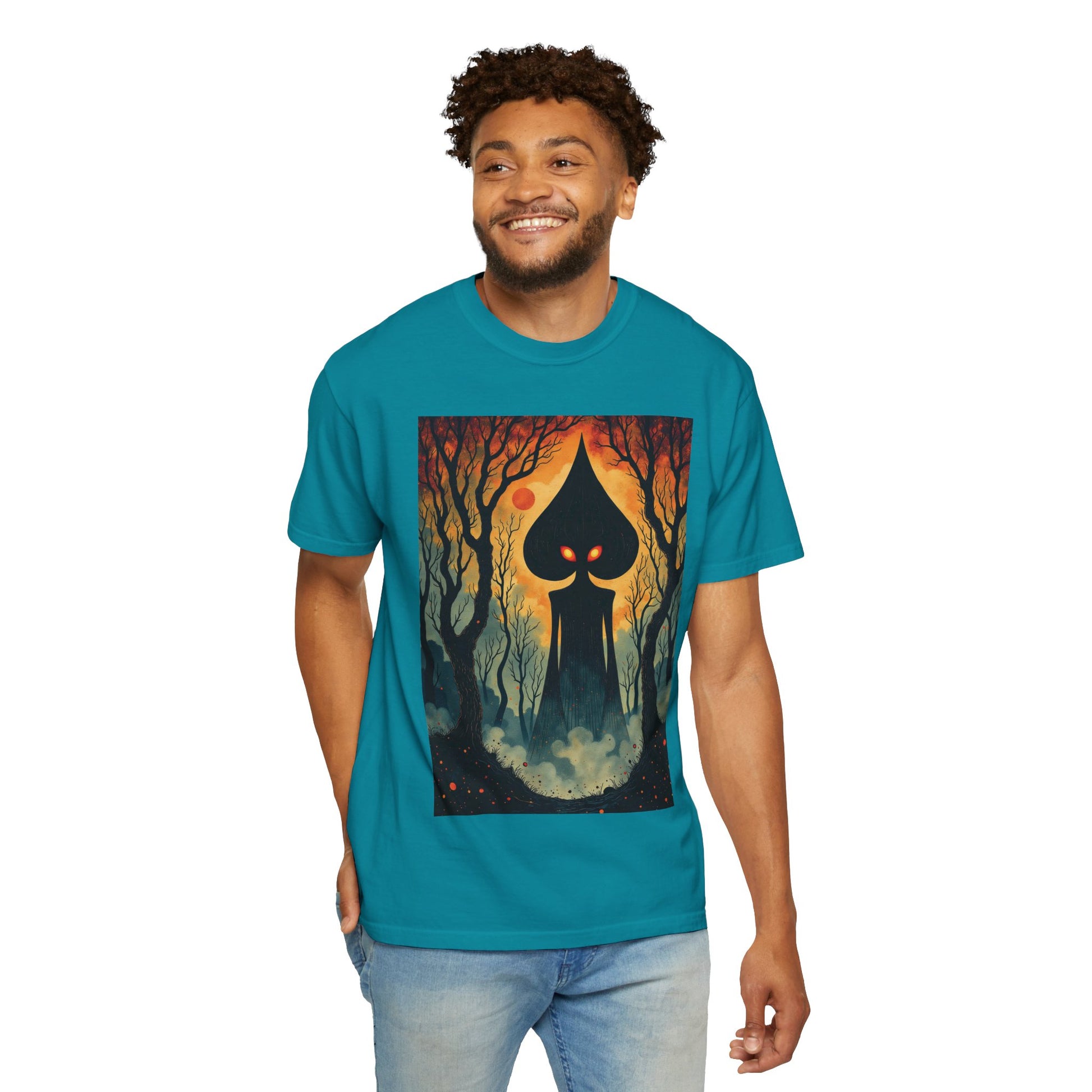 Garment-Dyed T-Shirt | Braxie The Flatwoods Monster-Nicodemus Studios
