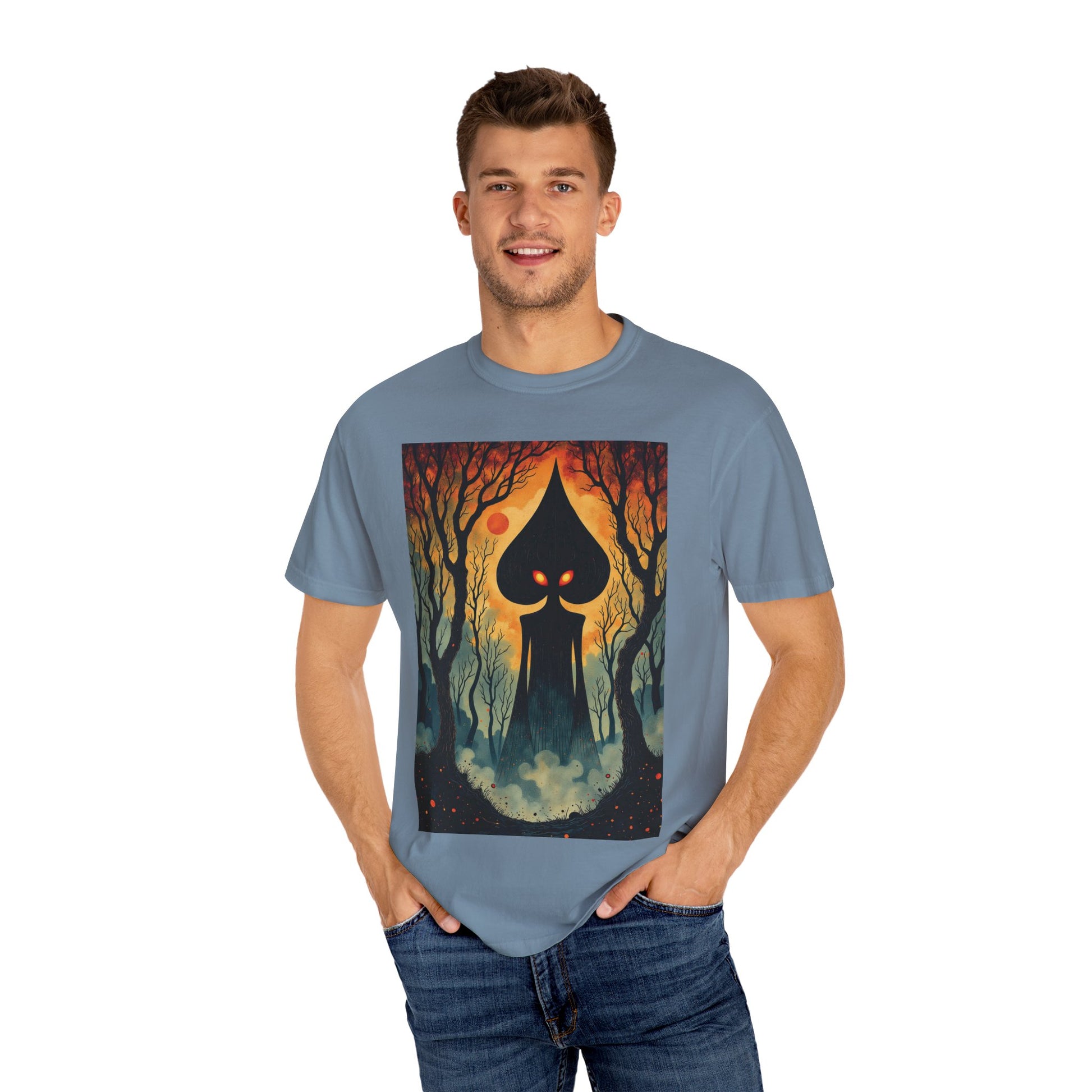 Garment-Dyed T-Shirt | Braxie The Flatwoods Monster-Nicodemus Studios