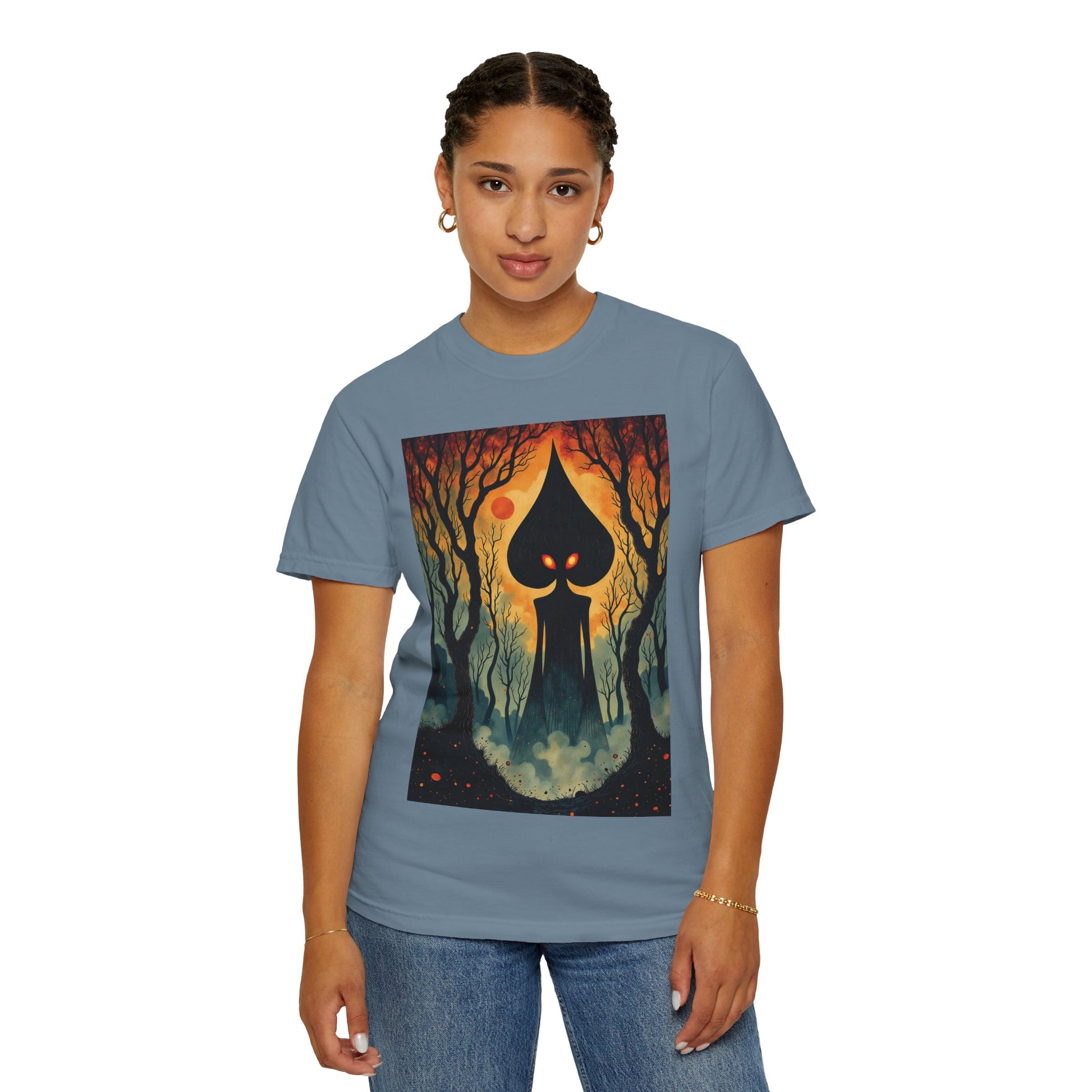 Garment-Dyed T-Shirt | Braxie The Flatwoods Monster-Nicodemus Studios