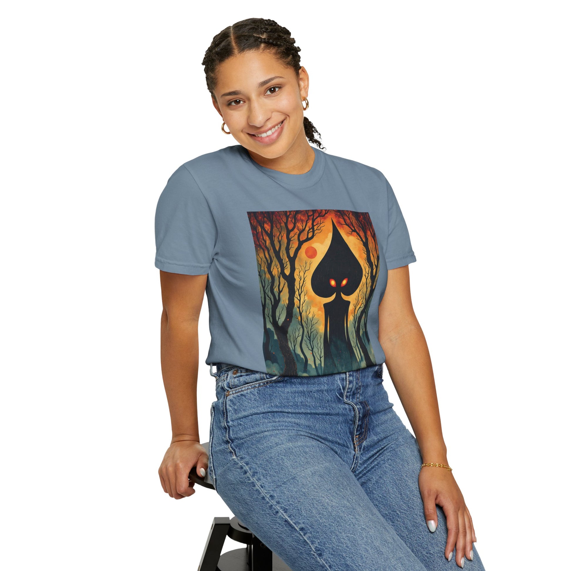 Garment-Dyed T-Shirt | Braxie The Flatwoods Monster-Nicodemus Studios