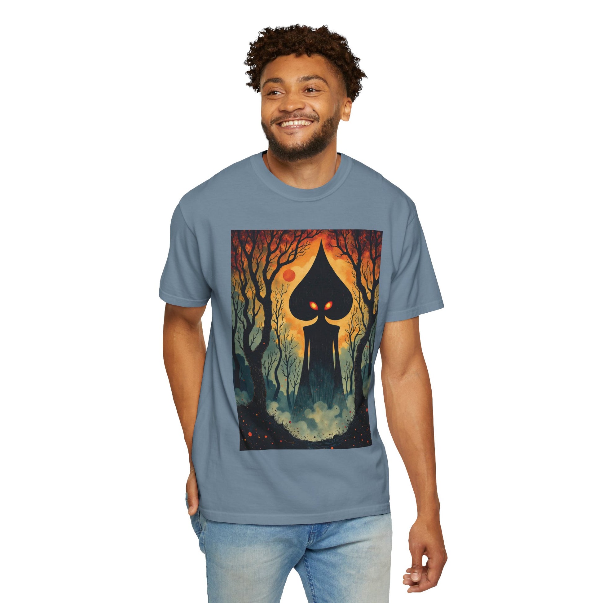 Garment-Dyed T-Shirt | Braxie The Flatwoods Monster-Nicodemus Studios