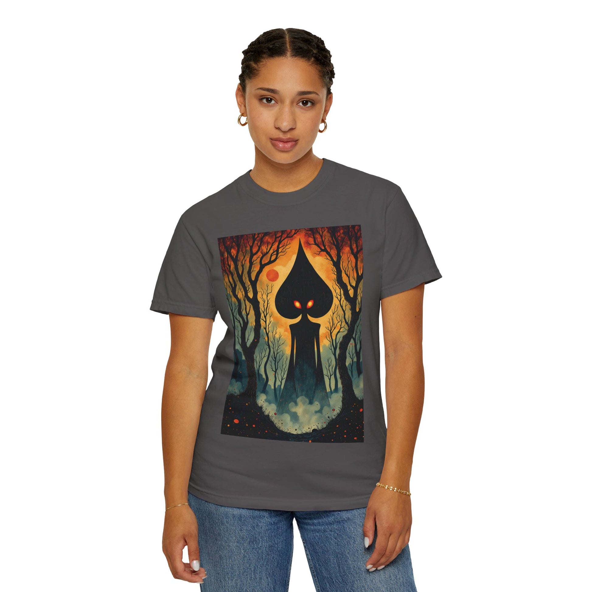 Garment-Dyed T-Shirt | Braxie The Flatwoods Monster-Nicodemus Studios