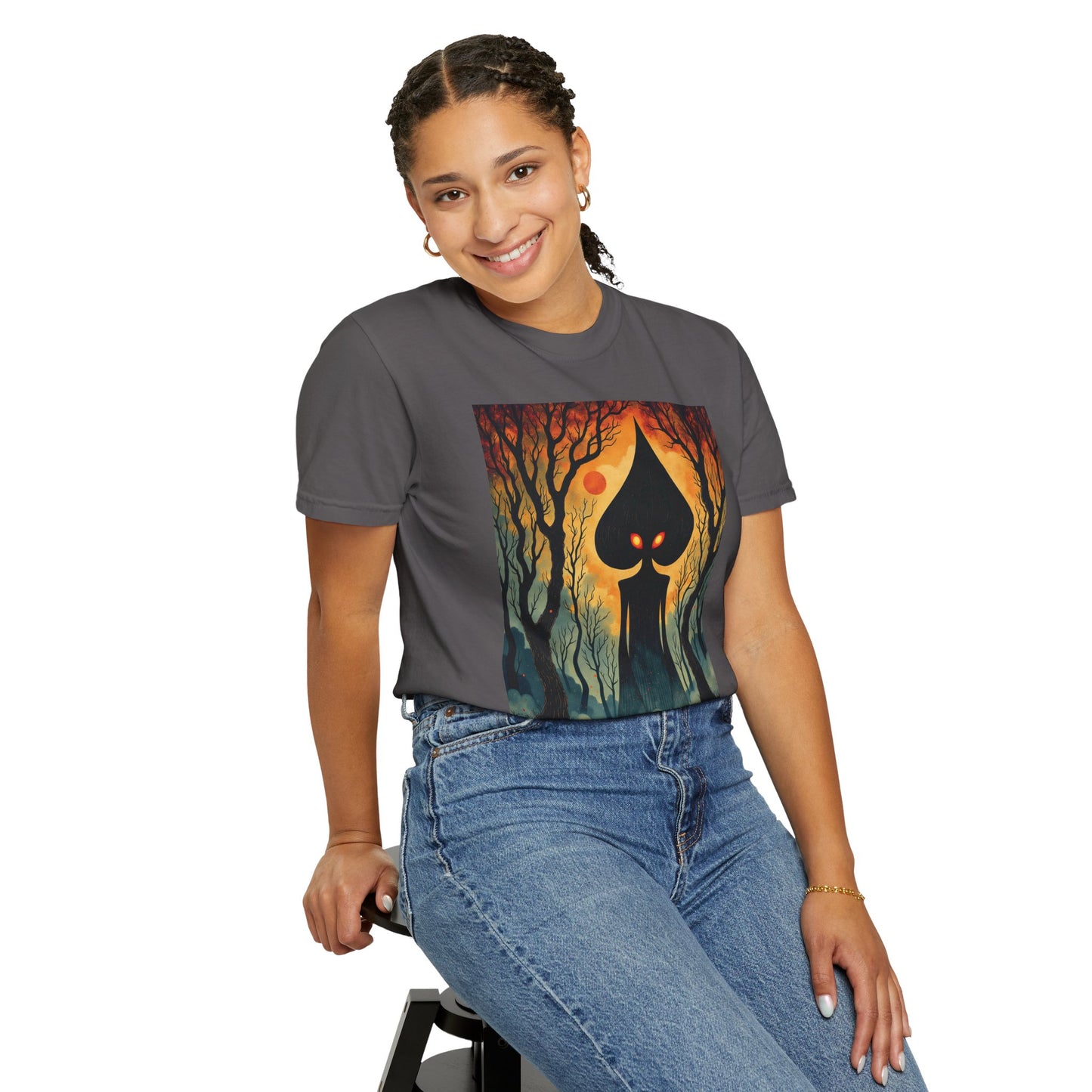 Garment-Dyed T-Shirt | Braxie The Flatwoods Monster-Nicodemus Studios