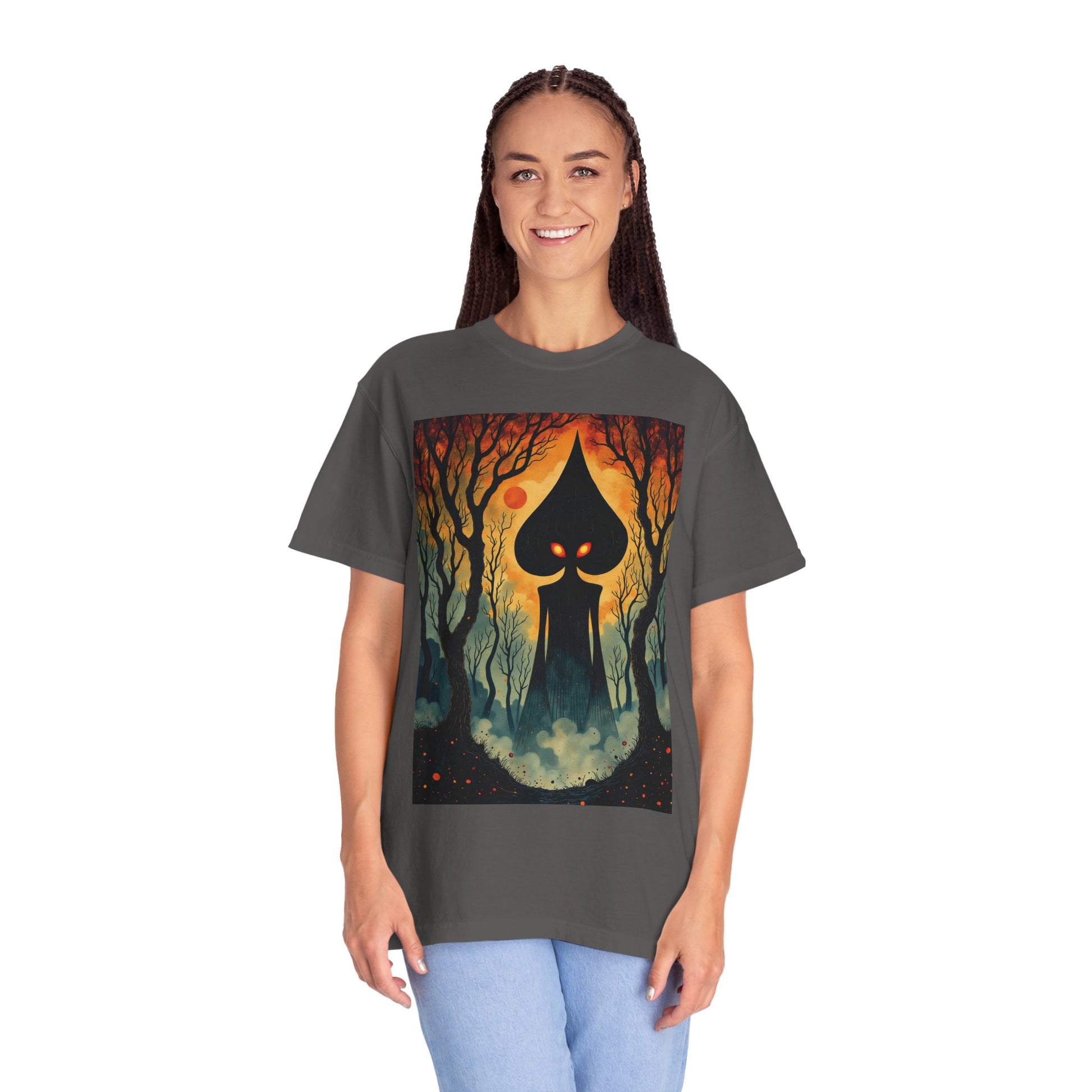 Garment-Dyed T-Shirt | Braxie The Flatwoods Monster-Nicodemus Studios