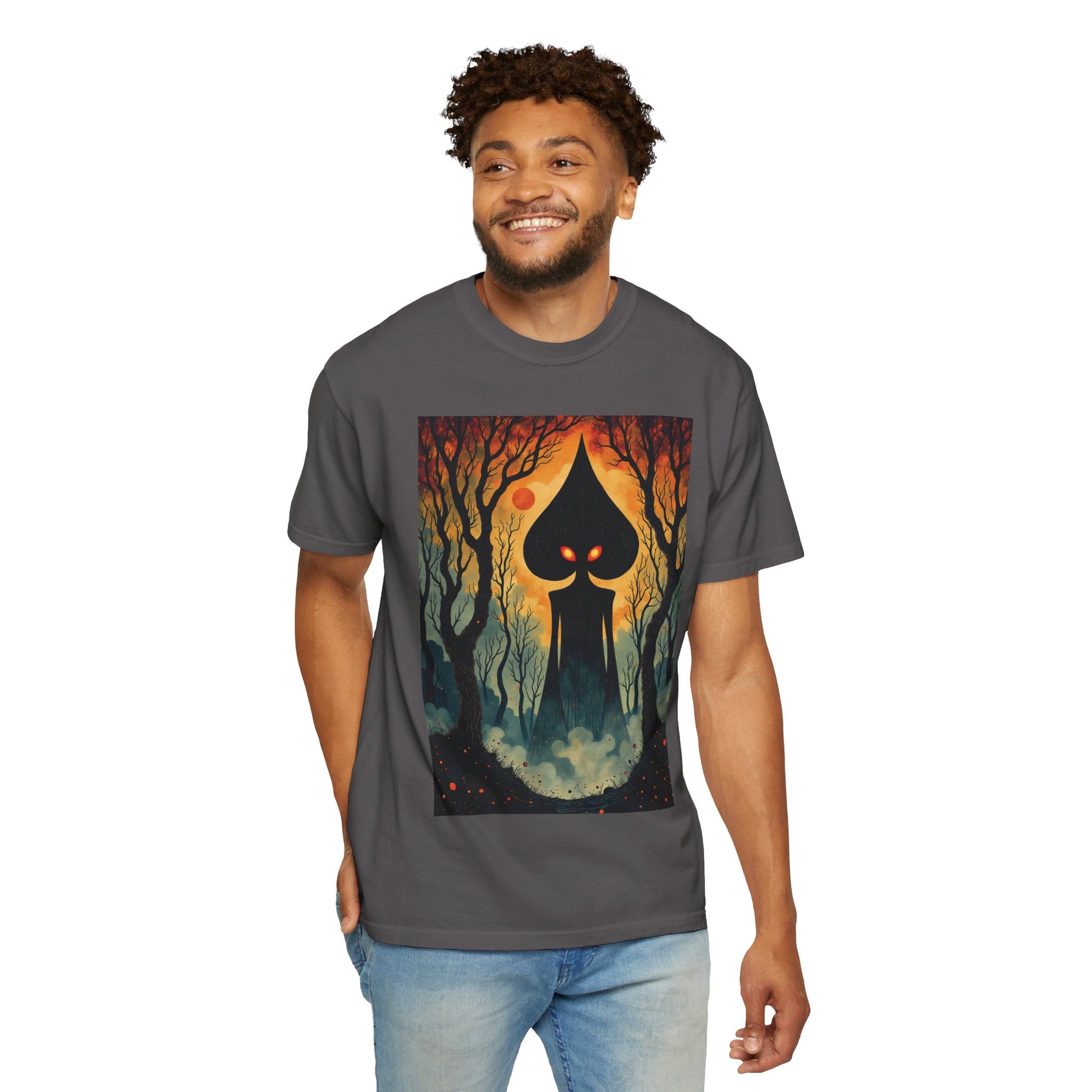 Garment-Dyed T-Shirt | Braxie The Flatwoods Monster-Nicodemus Studios