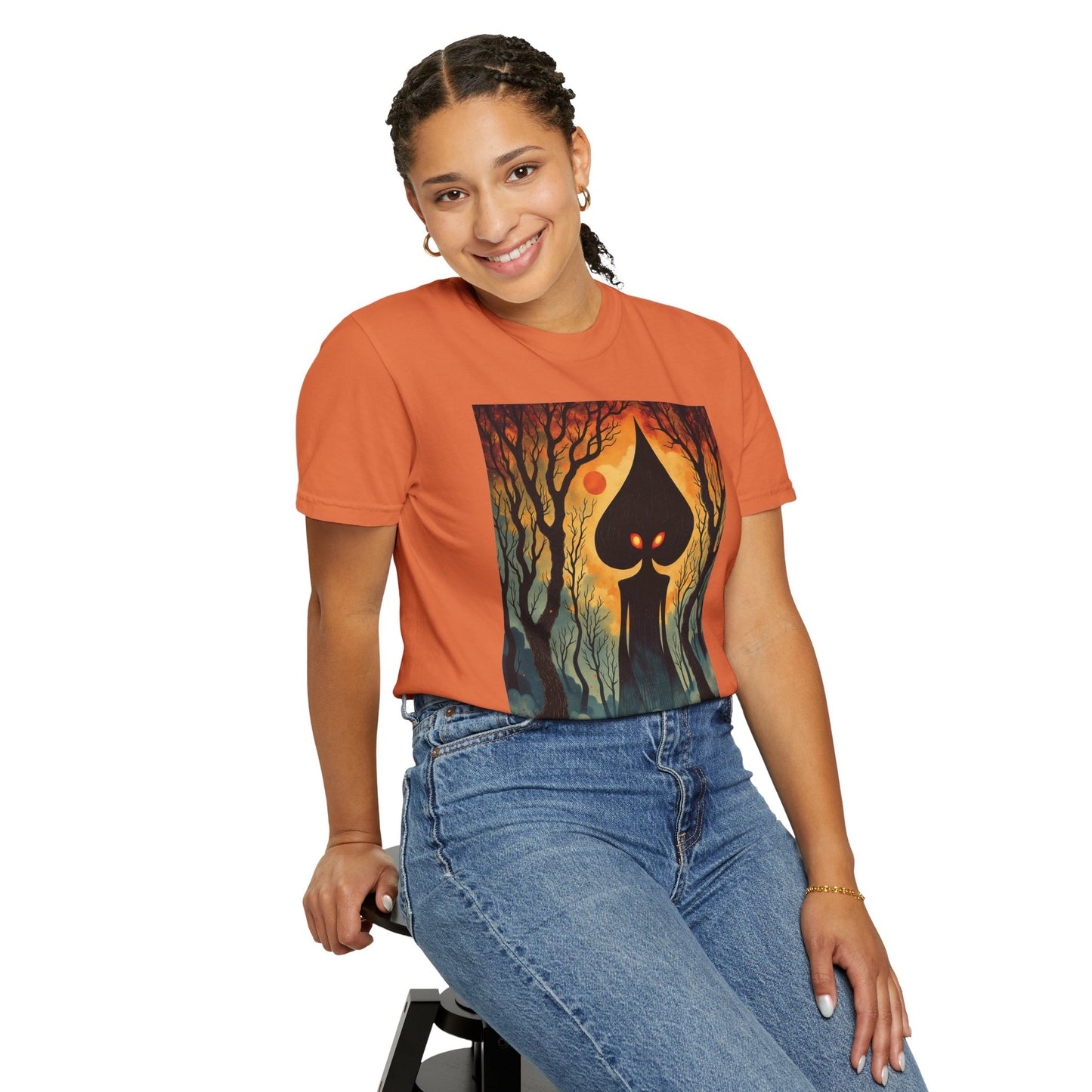 Garment-Dyed T-Shirt | Braxie The Flatwoods Monster-Nicodemus Studios