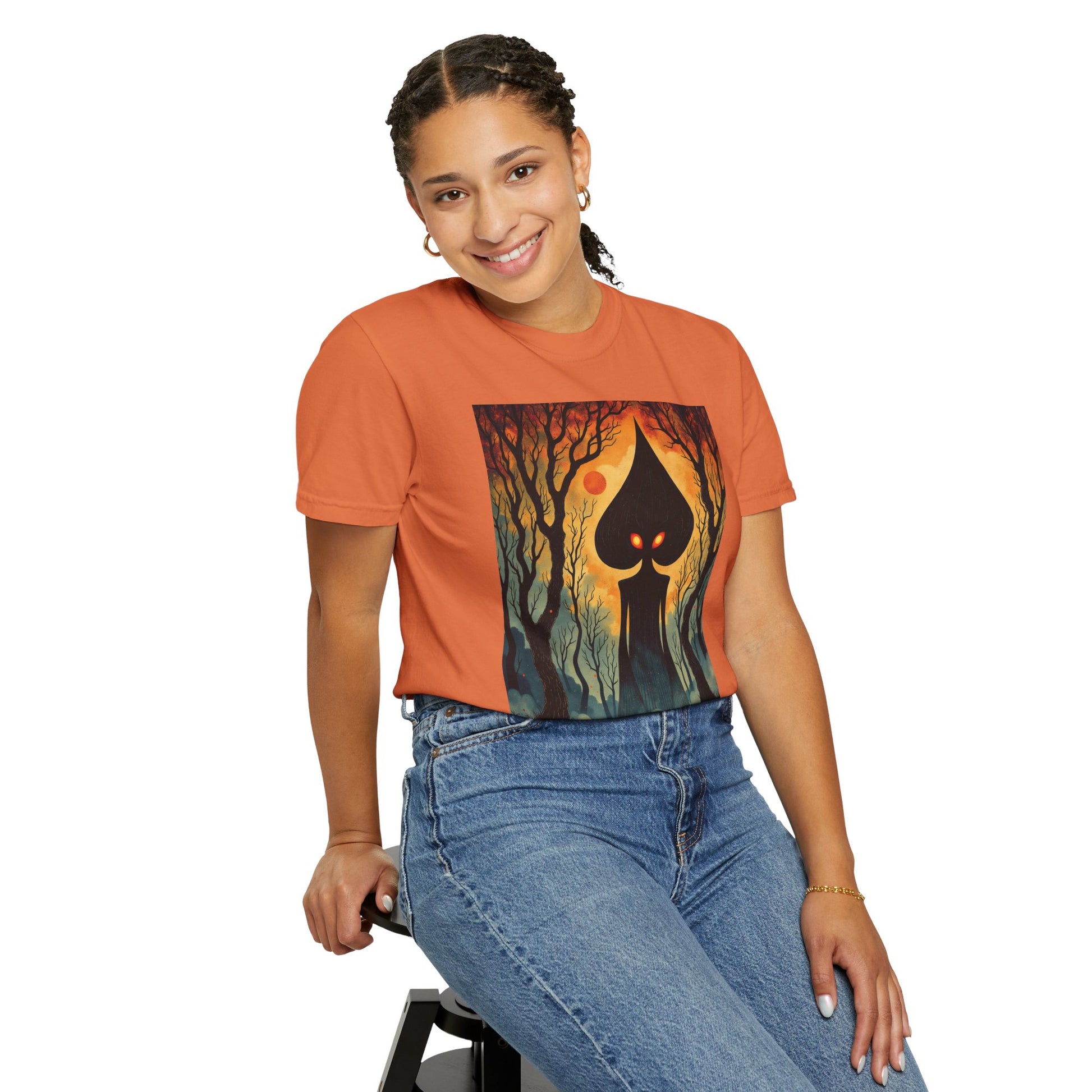 Garment-Dyed T-Shirt | Braxie The Flatwoods Monster-Nicodemus Studios