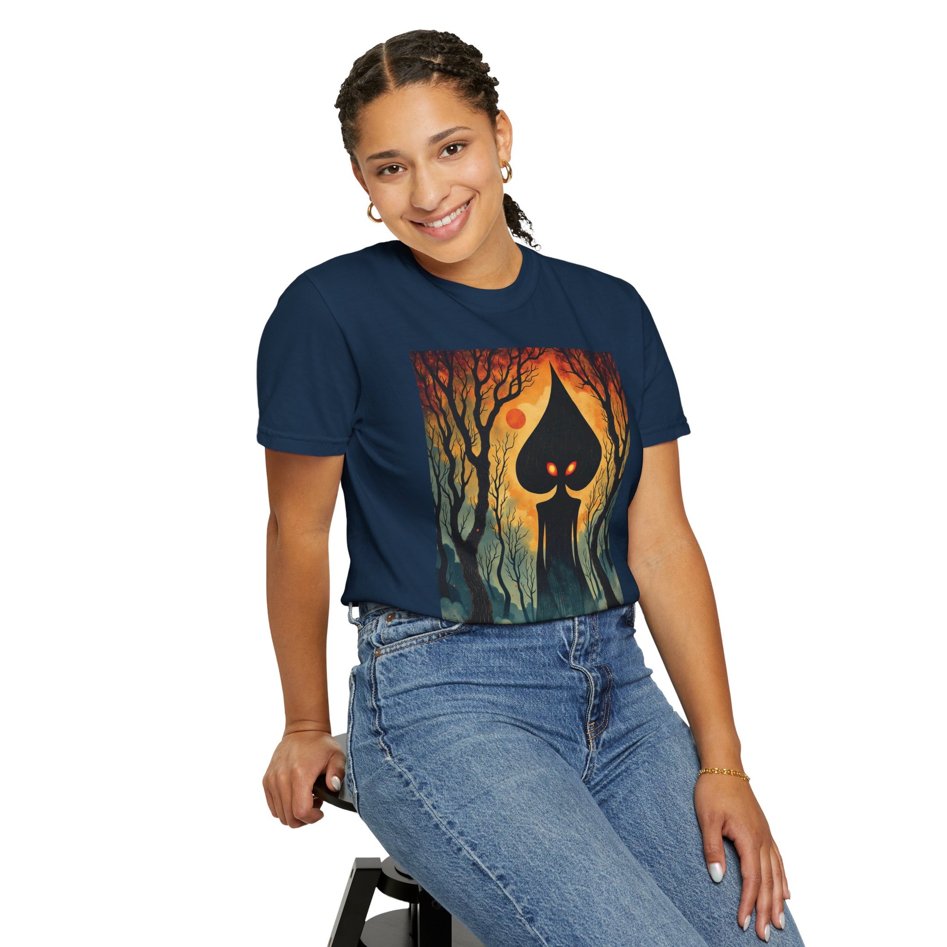 Garment-Dyed T-Shirt | Braxie The Flatwoods Monster-Nicodemus Studios