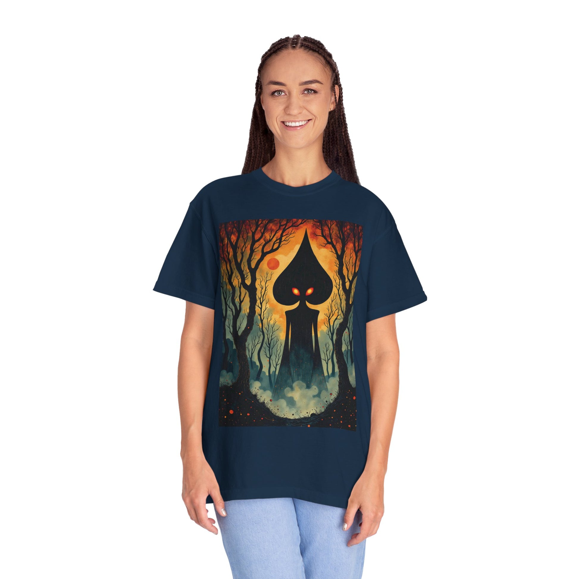 Garment-Dyed T-Shirt | Braxie The Flatwoods Monster-Nicodemus Studios