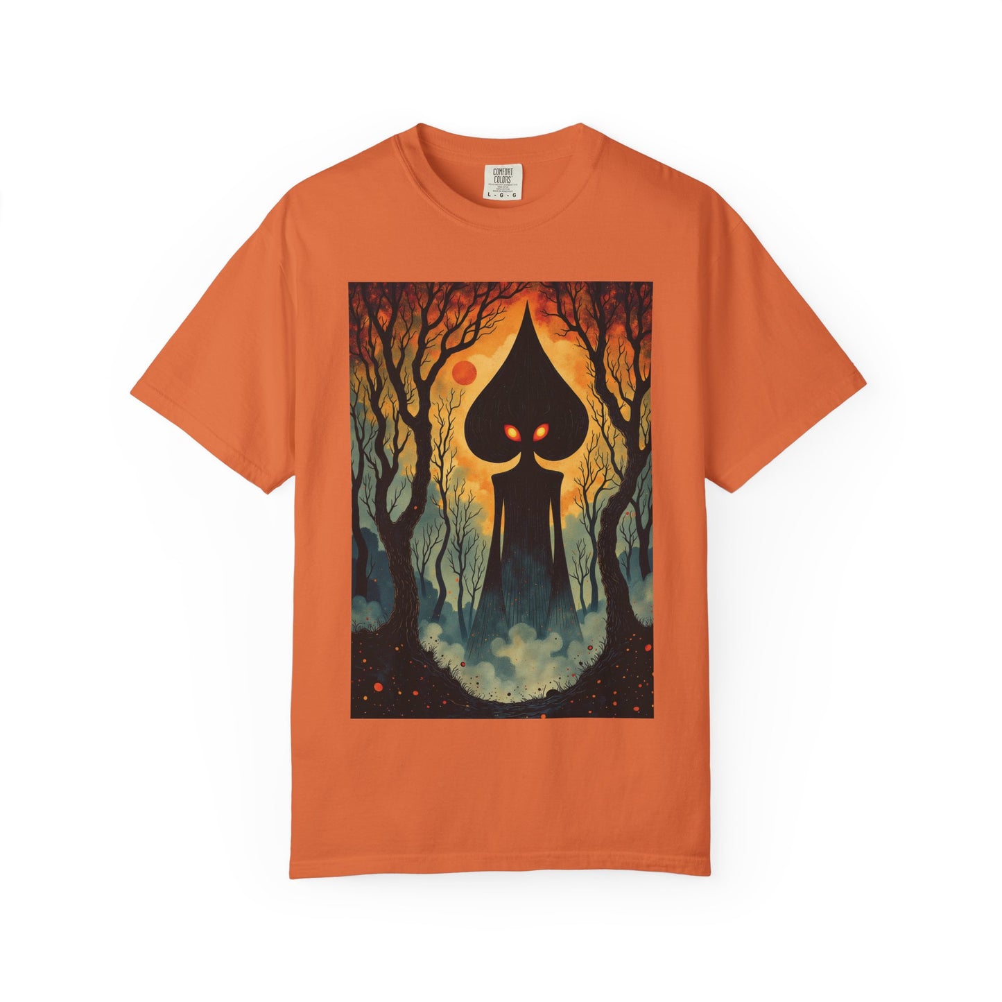 Garment-Dyed T-Shirt | Braxie The Flatwoods Monster-Burnt Orange-S-Nicodemus Studios