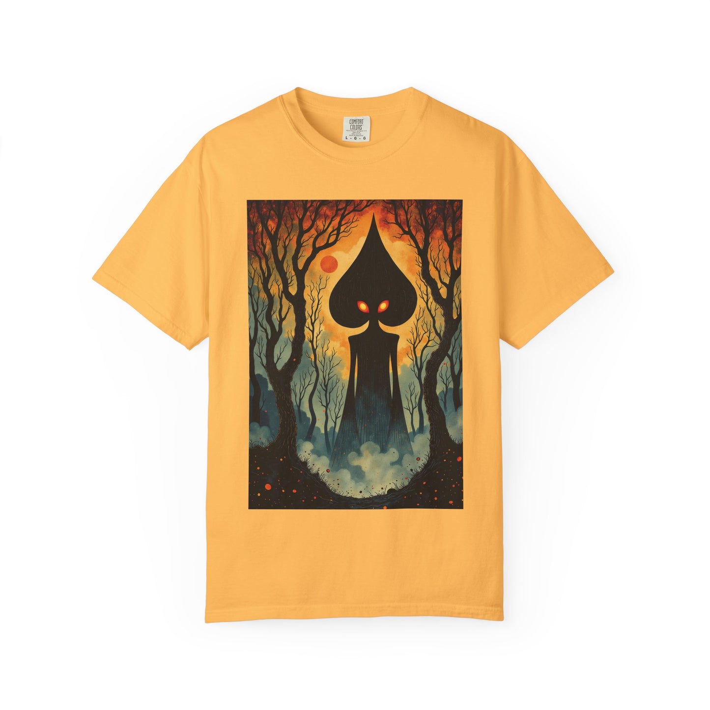 Garment-Dyed T-Shirt | Braxie The Flatwoods Monster-Citrus-S-Nicodemus Studios