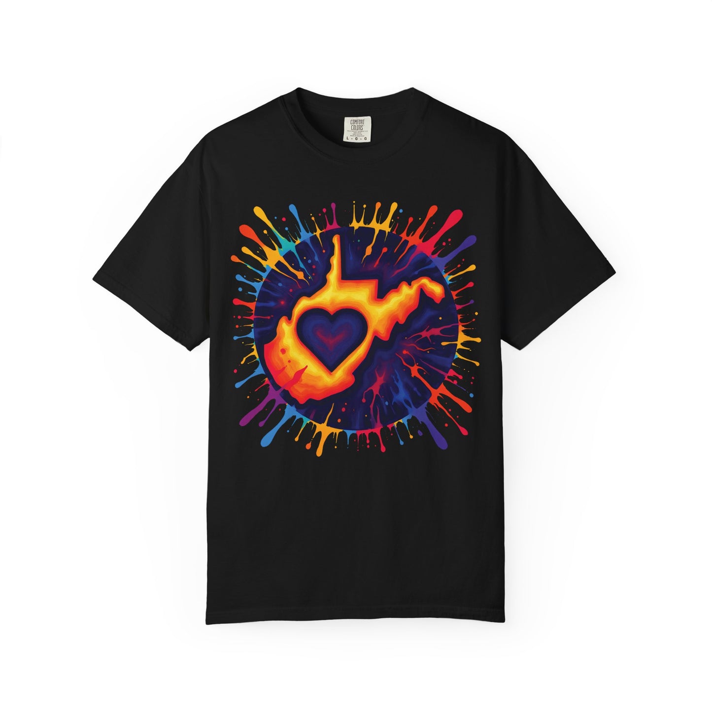 Garment-Dyed T-Shirt | "For The Love of WV Art"-Black-S-Nicodemus Studios