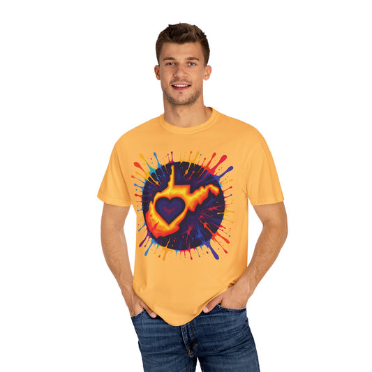 Garment-Dyed T-Shirt | "For The Love of WV Art"-Citrus-S-Nicodemus Studios