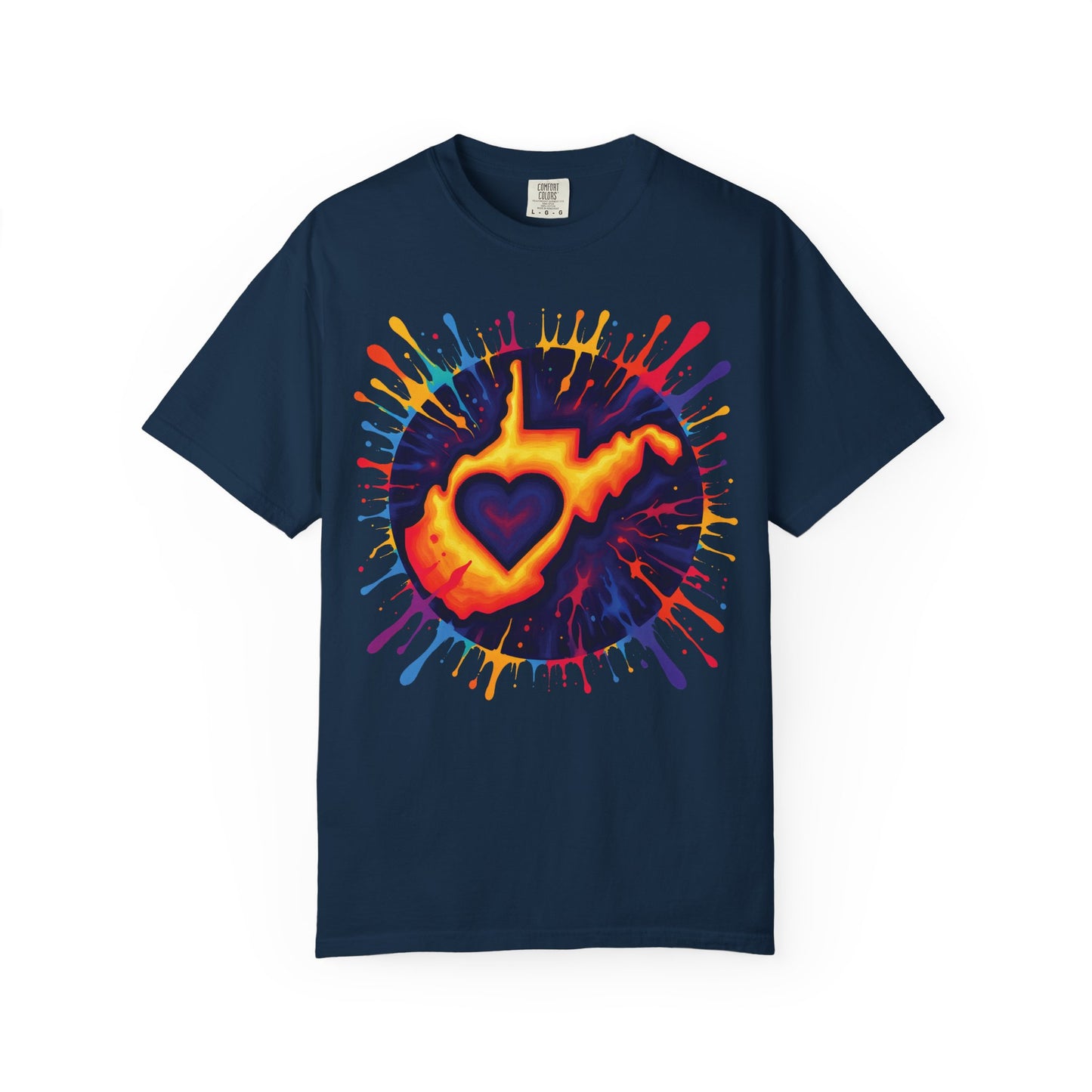 Garment-Dyed T-Shirt | "For The Love of WV Art"-True Navy-S-Nicodemus Studios