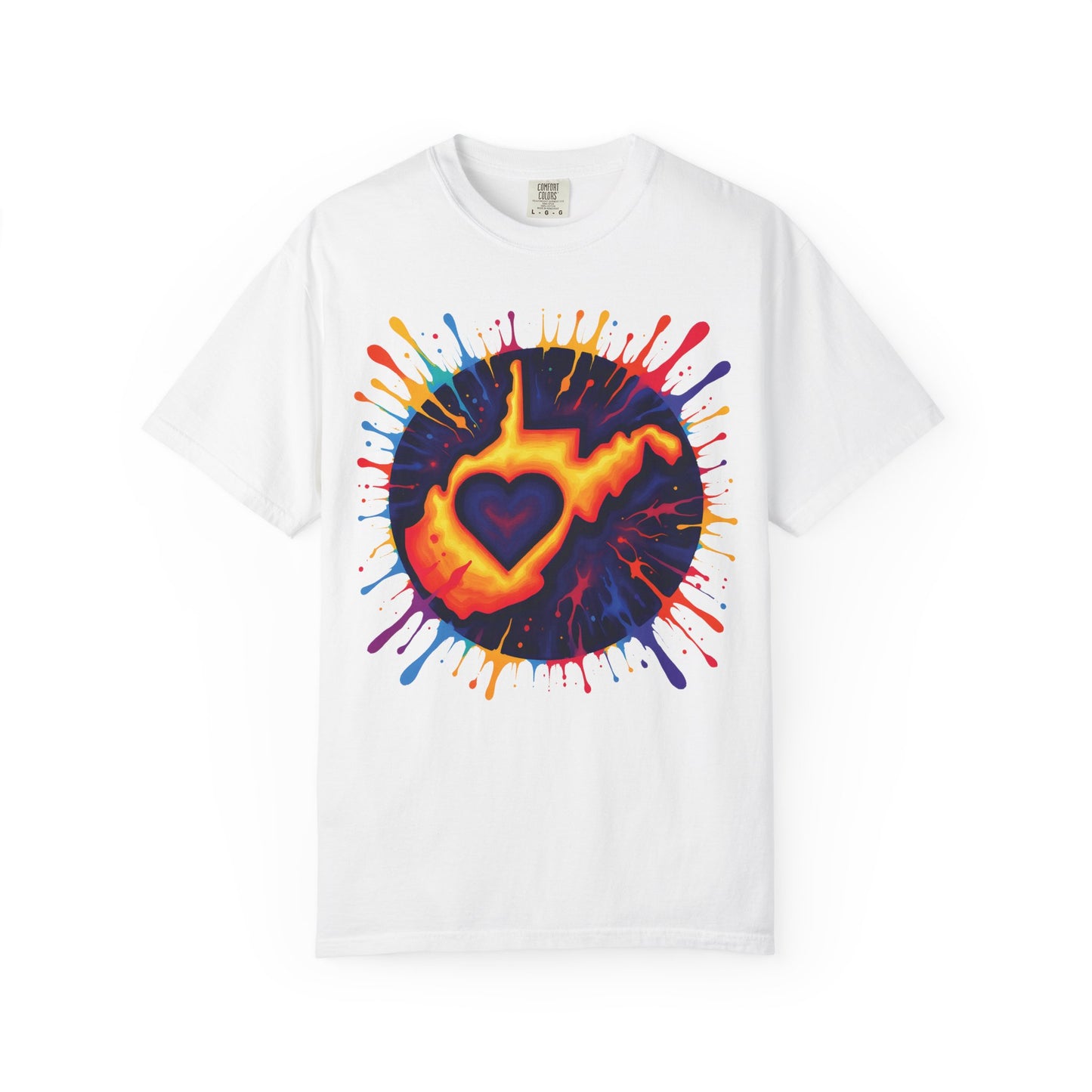 Garment-Dyed T-Shirt | "For The Love of WV Art"-White-L-Nicodemus Studios
