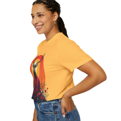 Garment-Dyed T-Shirt | "Lotus Deer" by Nicodemus Studios-Nicodemus Studios