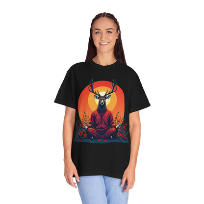 Garment-Dyed T-Shirt | "Lotus Deer" by Nicodemus Studios-Nicodemus Studios